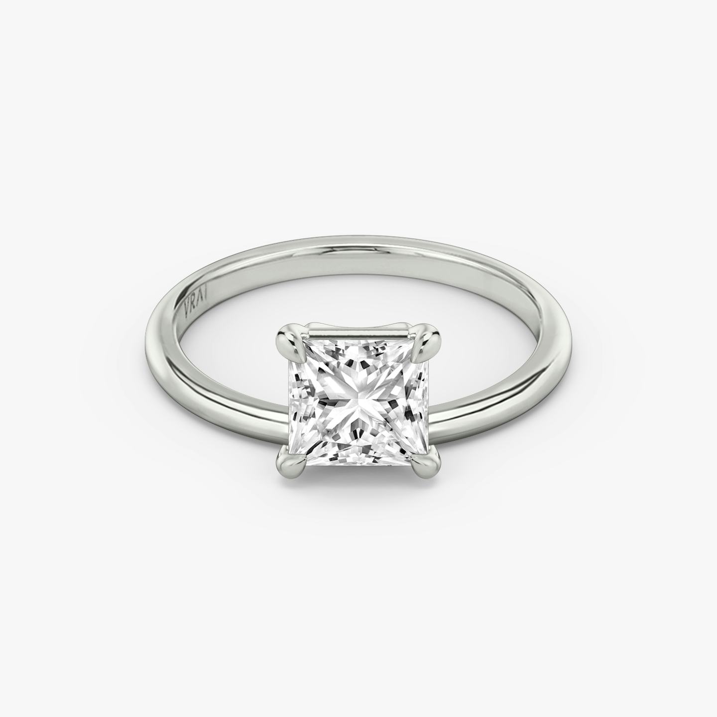The Hover | Princess | 18k | 18k White Gold | Band: Plain | Diamond orientation: vertical | Carat weight: See full inventory