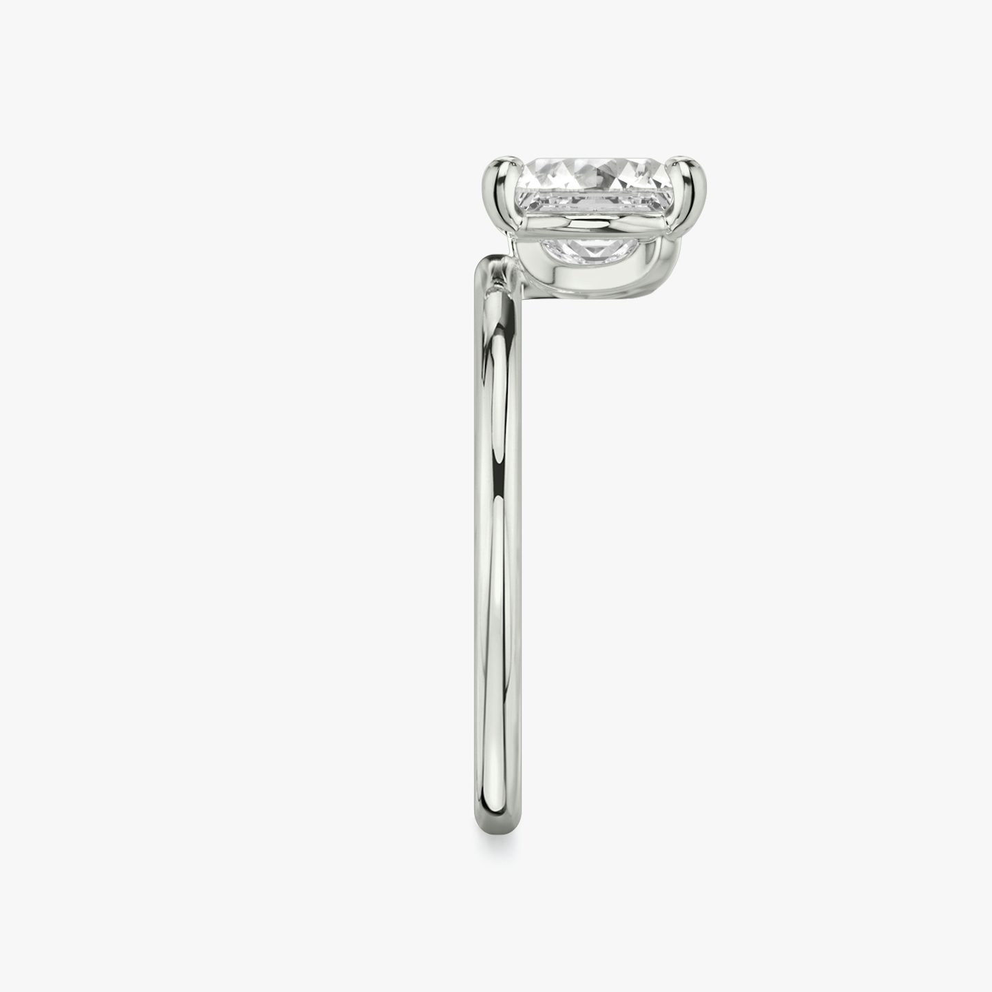 The Hover | Princess | Platinum | Band: Plain | Diamond orientation: vertical | Carat weight: See full inventory