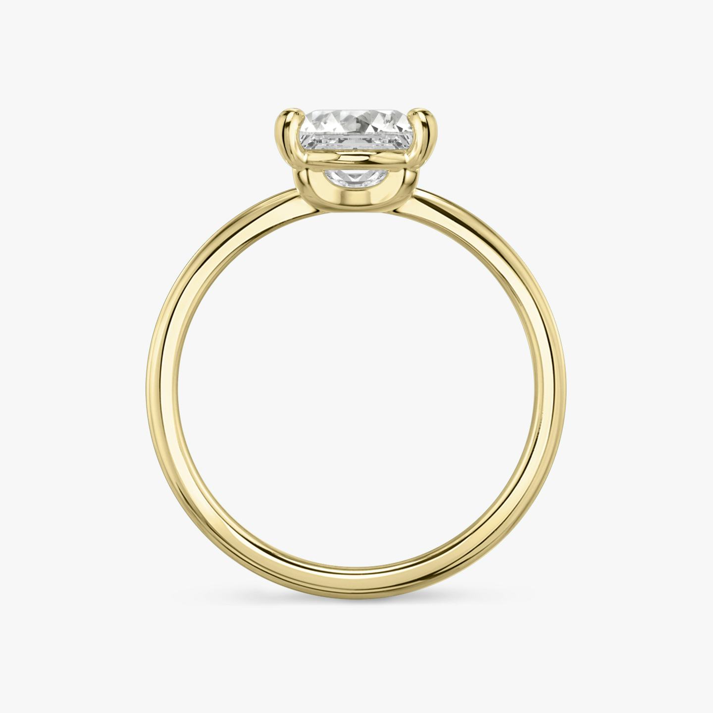The Hover | Princess | 18k | 18k Yellow Gold | Band: Plain | Diamond orientation: vertical | Carat weight: See full inventory