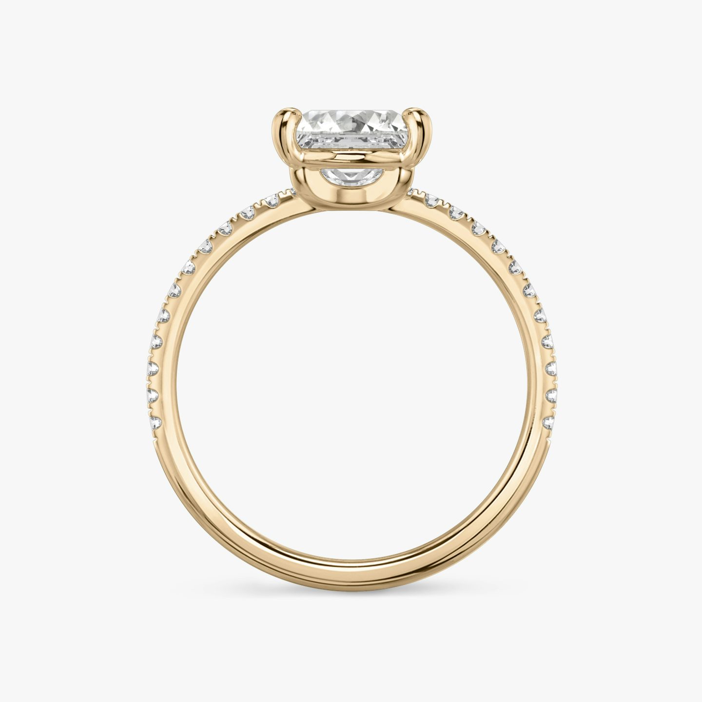 The Hover | Princess | 14k | 14k Rose Gold | Band: Pavé | Diamond orientation: vertical | Carat weight: See full inventory