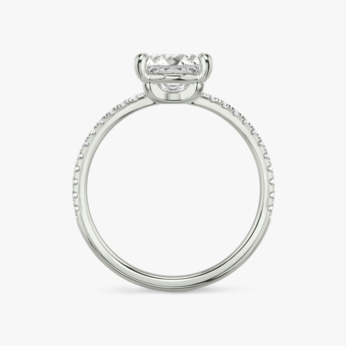 The Hover | Princess | 18k | 18k White Gold | Band: Pavé | Diamond orientation: vertical | Carat weight: See full inventory