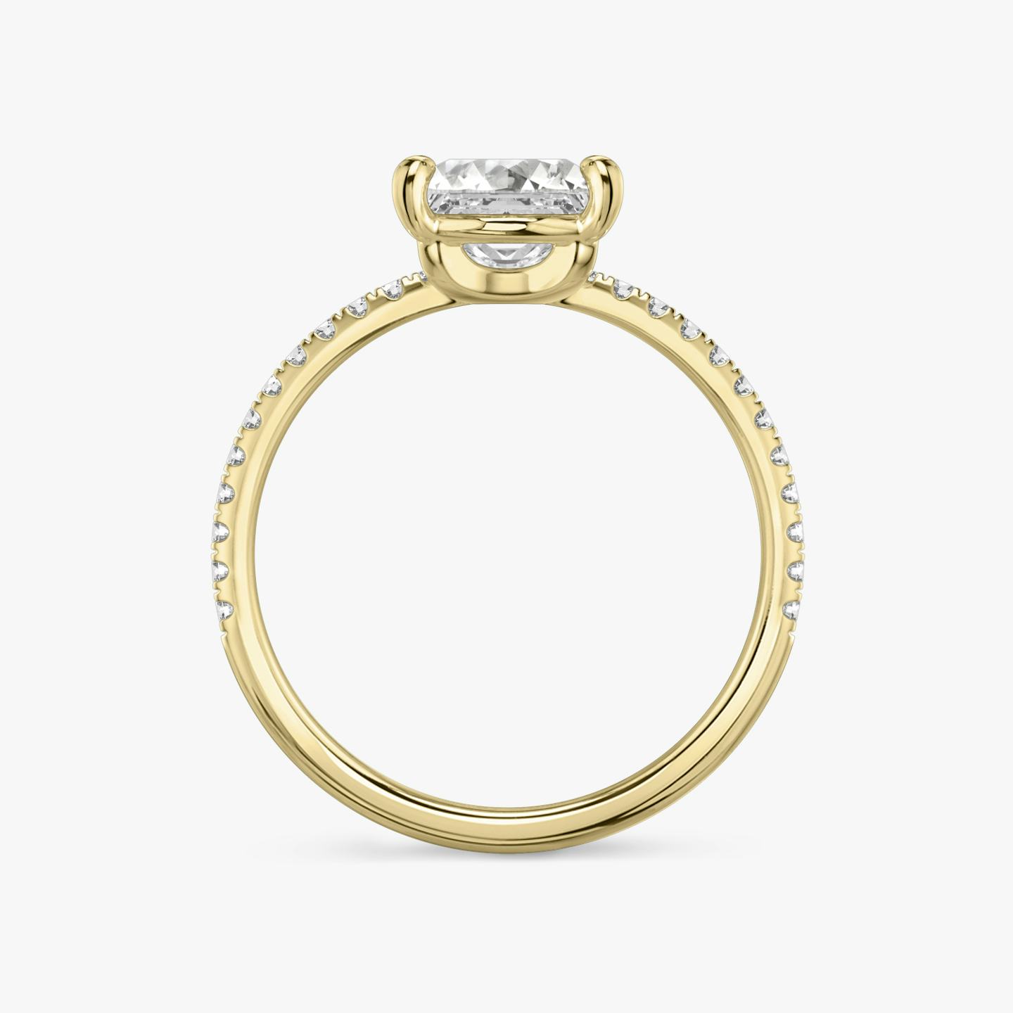 The Hover | Princess | 18k | 18k Yellow Gold | Band: Pavé | Diamond orientation: vertical | Carat weight: See full inventory