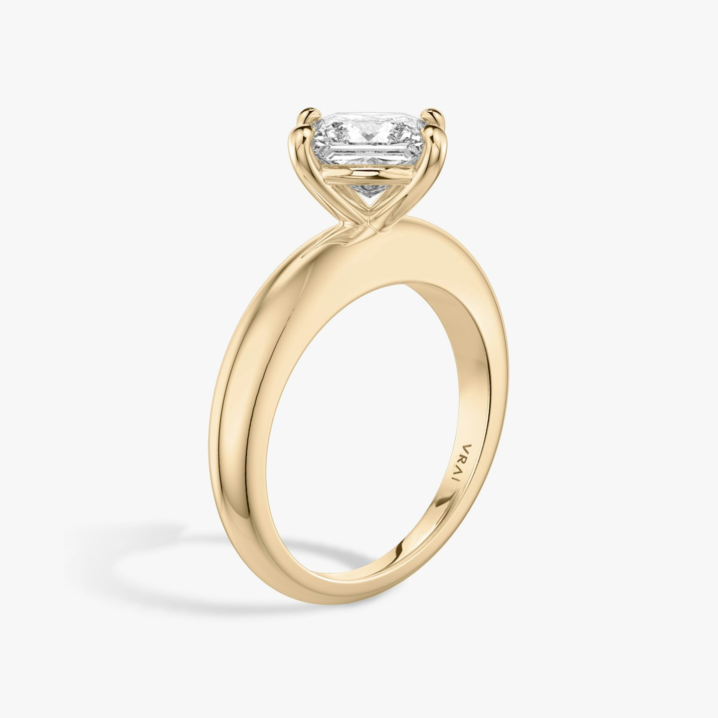 The Curator | Princess | 14k | 14k Rose Gold | Band: Plain | Diamond orientation: vertical | Carat weight: See full inventory