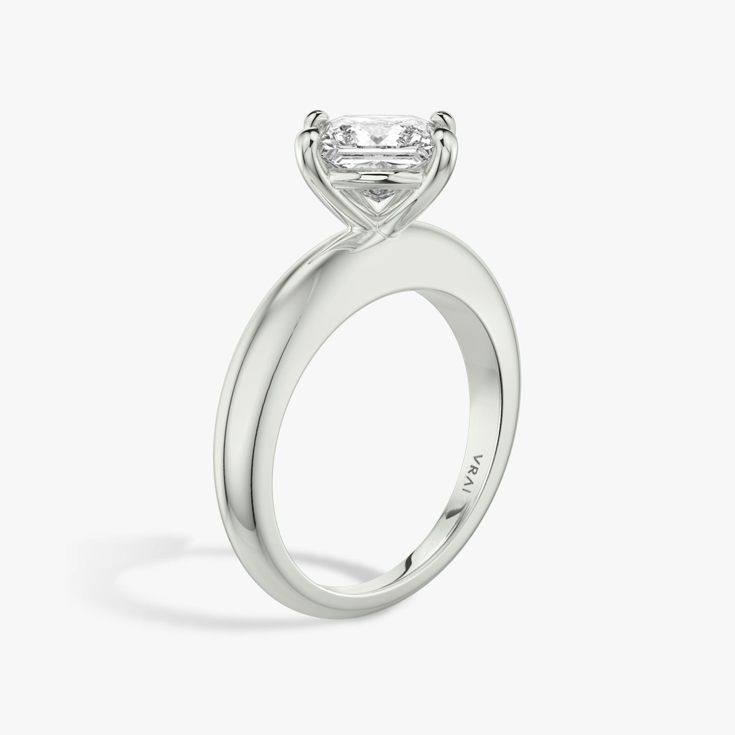 The Curator | Princess | 18k | 18k White Gold | Band: Plain | Diamond orientation: vertical | Carat weight: See full inventory