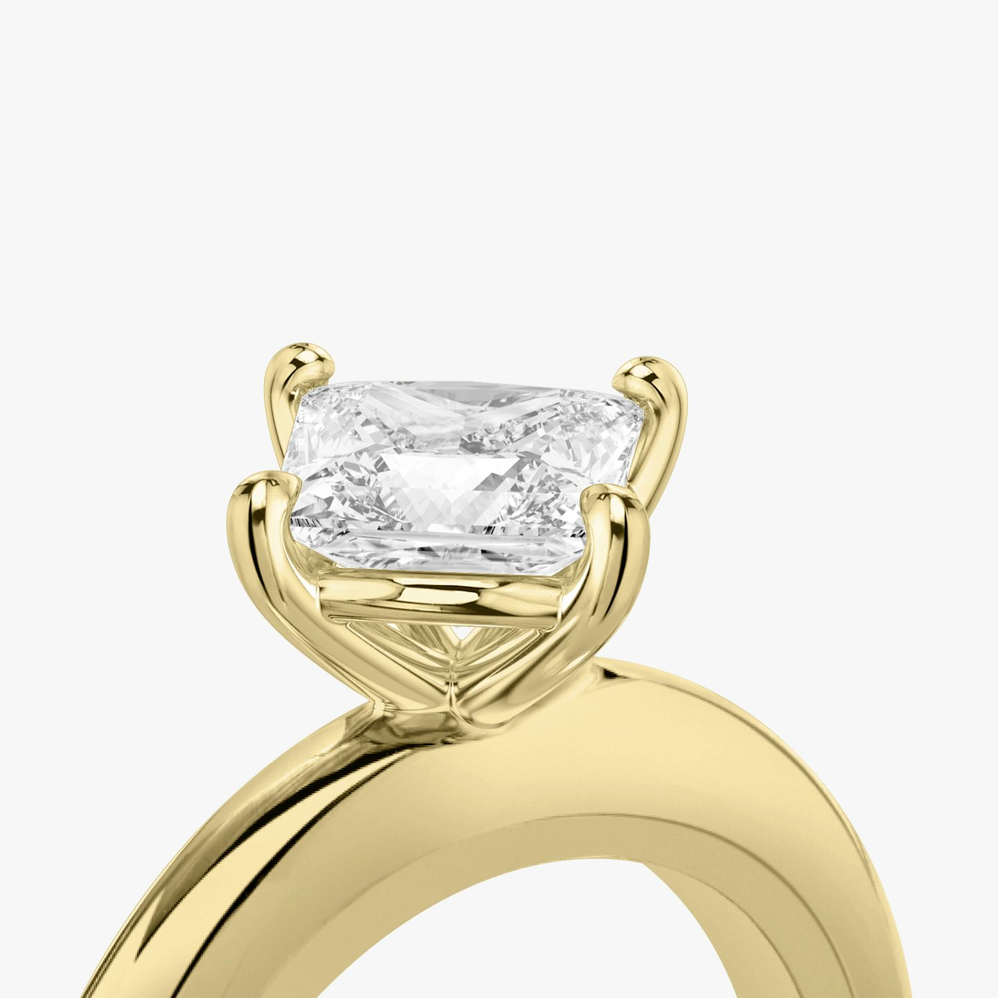 Bague de fiançailles Curator | Princesse | 18k | Or jaune 18 carats | Anneau: Simple | Orientation du diamant: vertical | Poids en carats: Voir le stock total