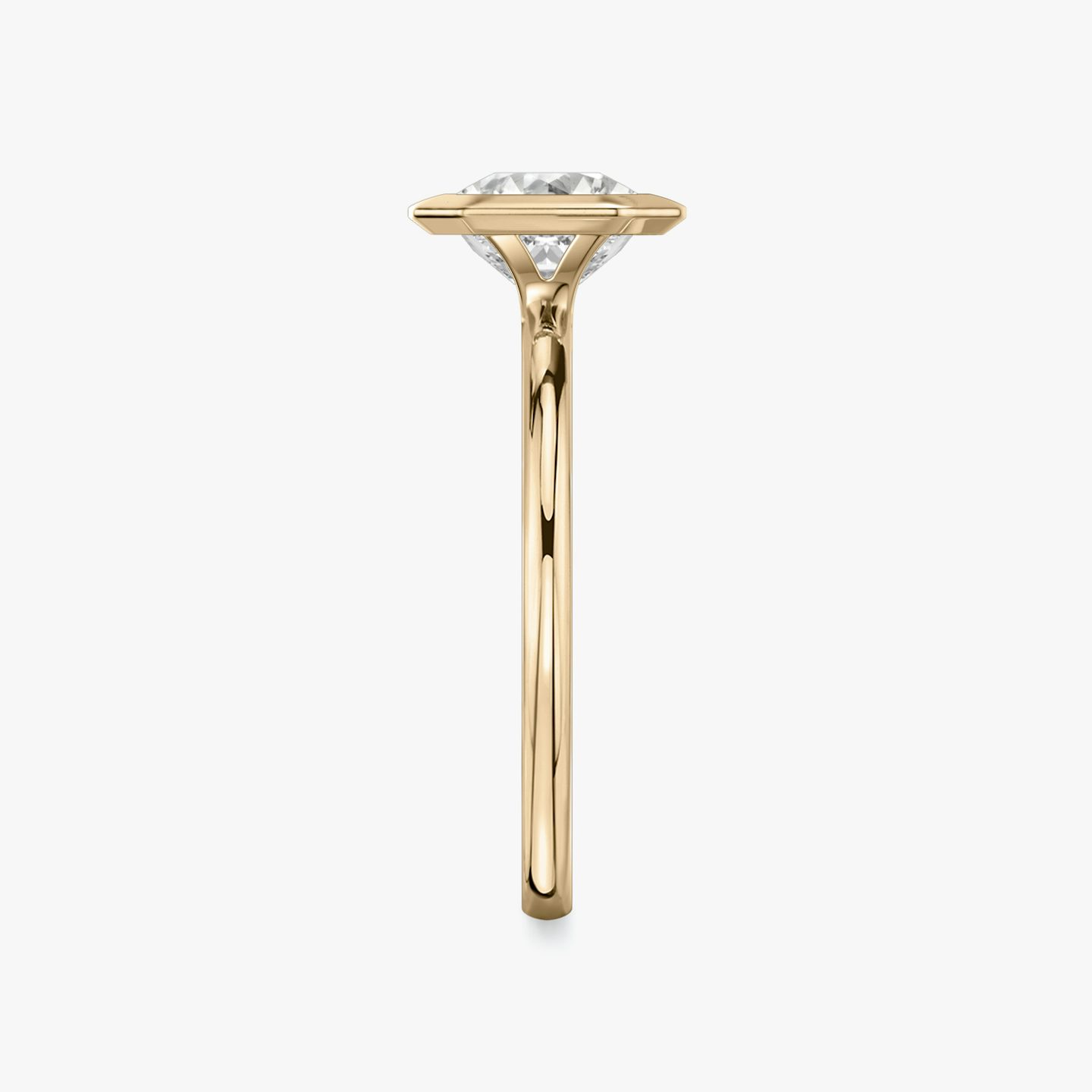 The Signature Bezel | Asscher | 14k | 14k Rose Gold | Band: Plain | Diamond orientation: vertical | Carat weight: See full inventory