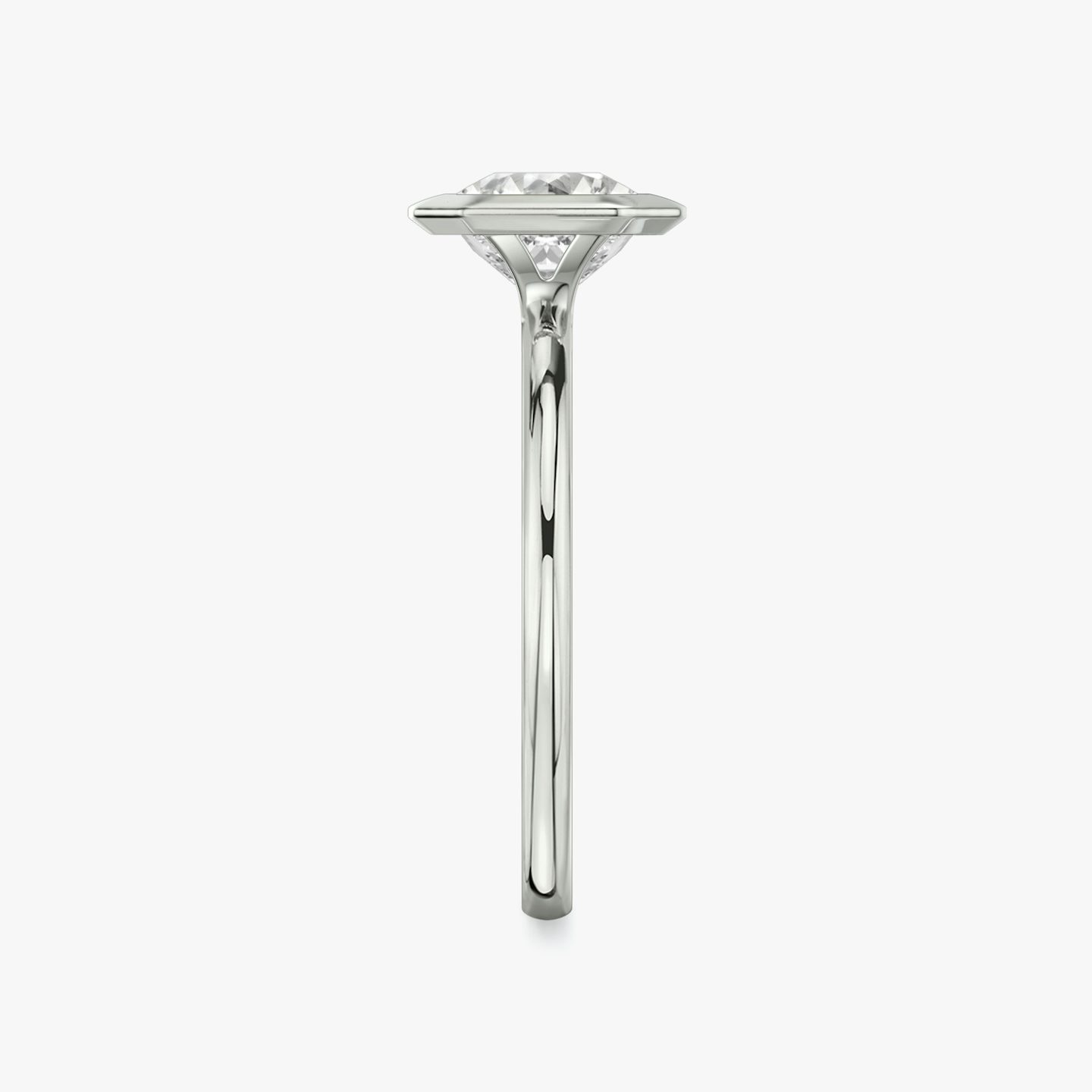 The Signature Bezel | Asscher | Platinum | Band: Plain | Diamond orientation: vertical | Carat weight: See full inventory