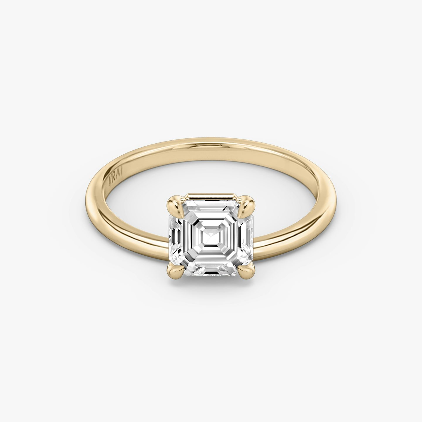 Anillo de compromiso Hover | Asscher | 14k | Oro rosa de 14 quilates | Banda: Simple | Orientación de diamante: vertical | Peso en quilates: Ver stock total