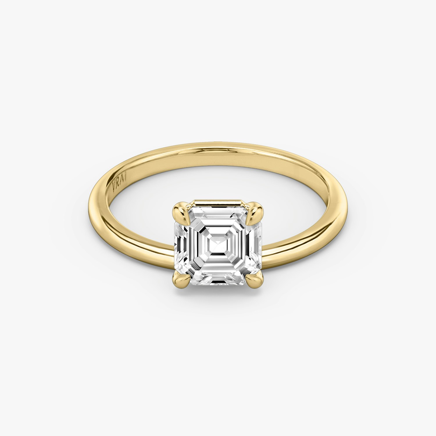 Hover Asscher Engagement Ring | 18k Yellow Gold