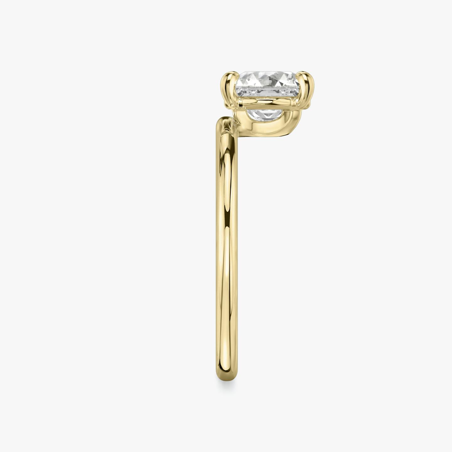 The Hover | Asscher | 18k | 18k Yellow Gold | Band: Plain | Diamond orientation: vertical | Carat weight: See full inventory