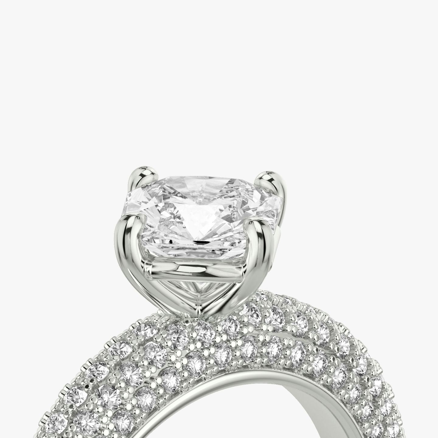 The Curator | Asscher | 18k | 18k White Gold | Band: Pavé | Diamond orientation: vertical | Carat weight: See full inventory