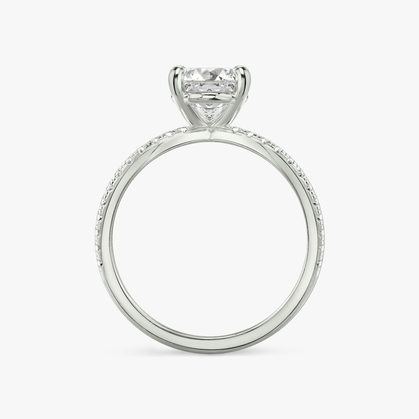 Duet | Asscher | Platin | Ring: Ring mit doppeltem Pavé-Besatz | Diamantausrichtung: vertical | Karatgewicht: Gesamtbestand ansehen