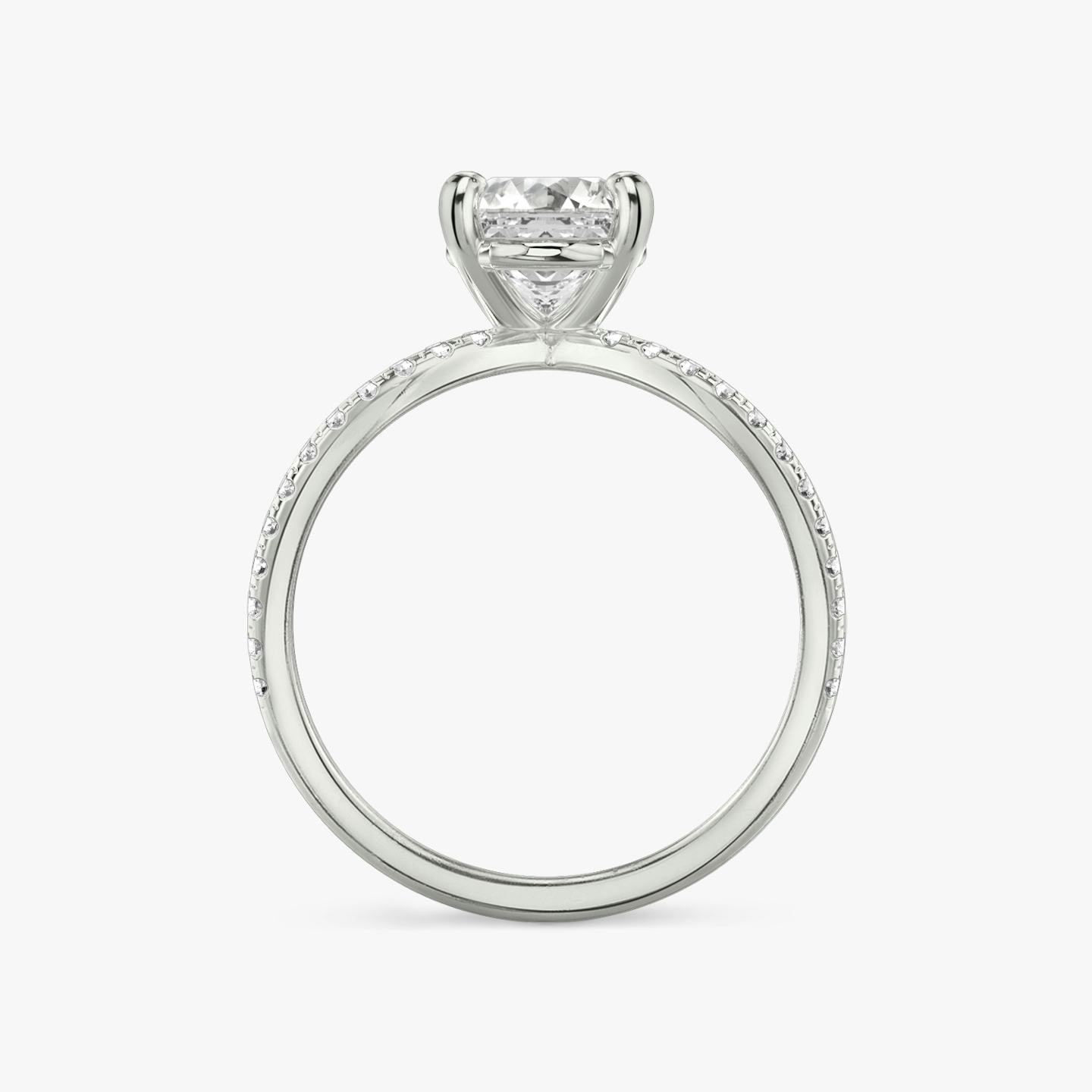 Duet | Asscher | 18k | 18k Weißgold | Ring: Ring mit doppeltem Pavé-Besatz | Diamantausrichtung: vertical | Karatgewicht: Gesamtbestand ansehen