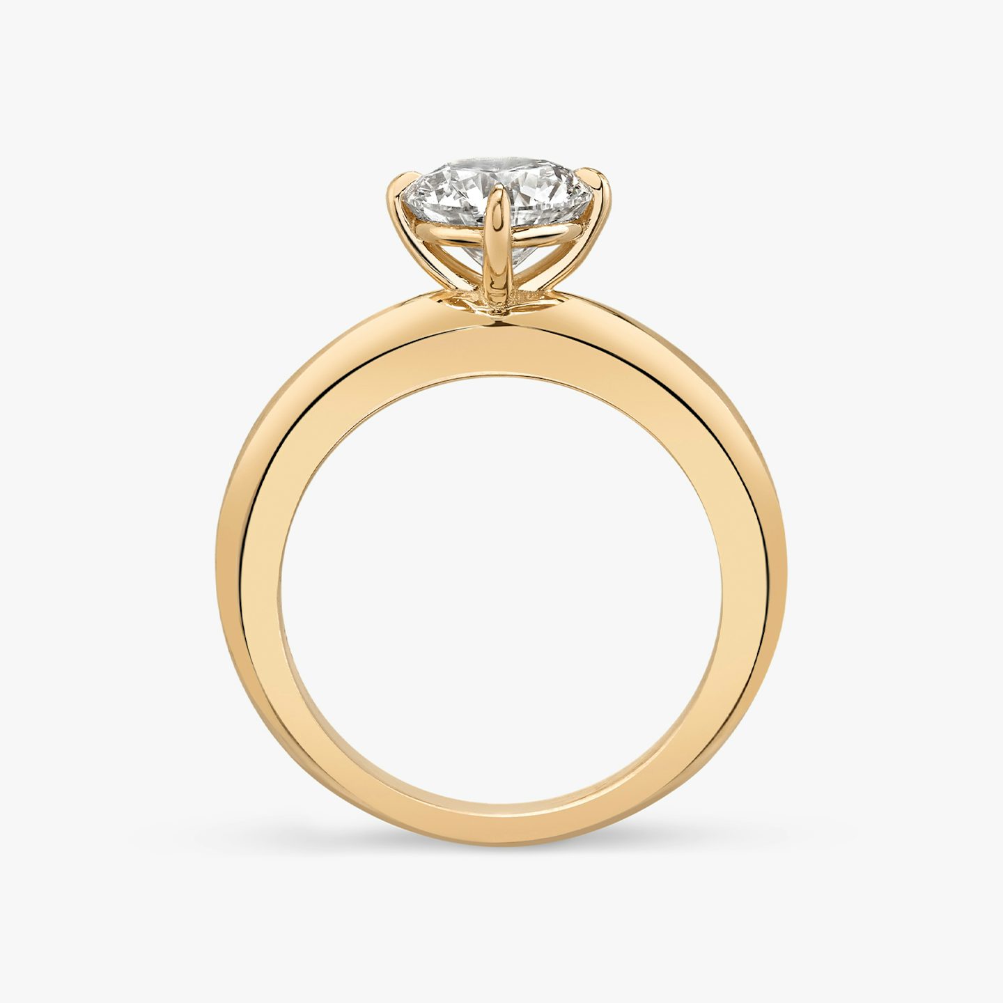 The Curator | Round Brilliant | 14k | 14k Rose Gold | Band: Plain | Carat weight: See full inventory | Diamond orientation: vertical