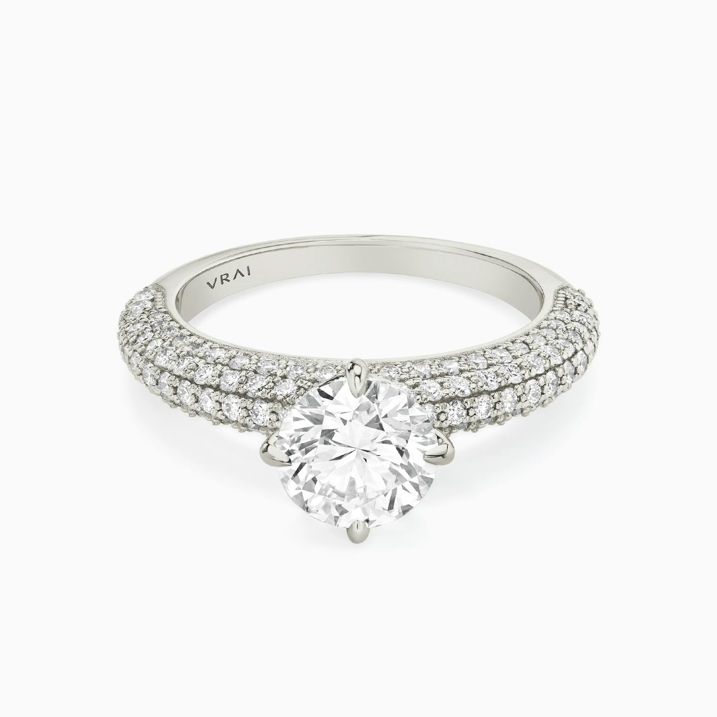 Curator round engagement ring