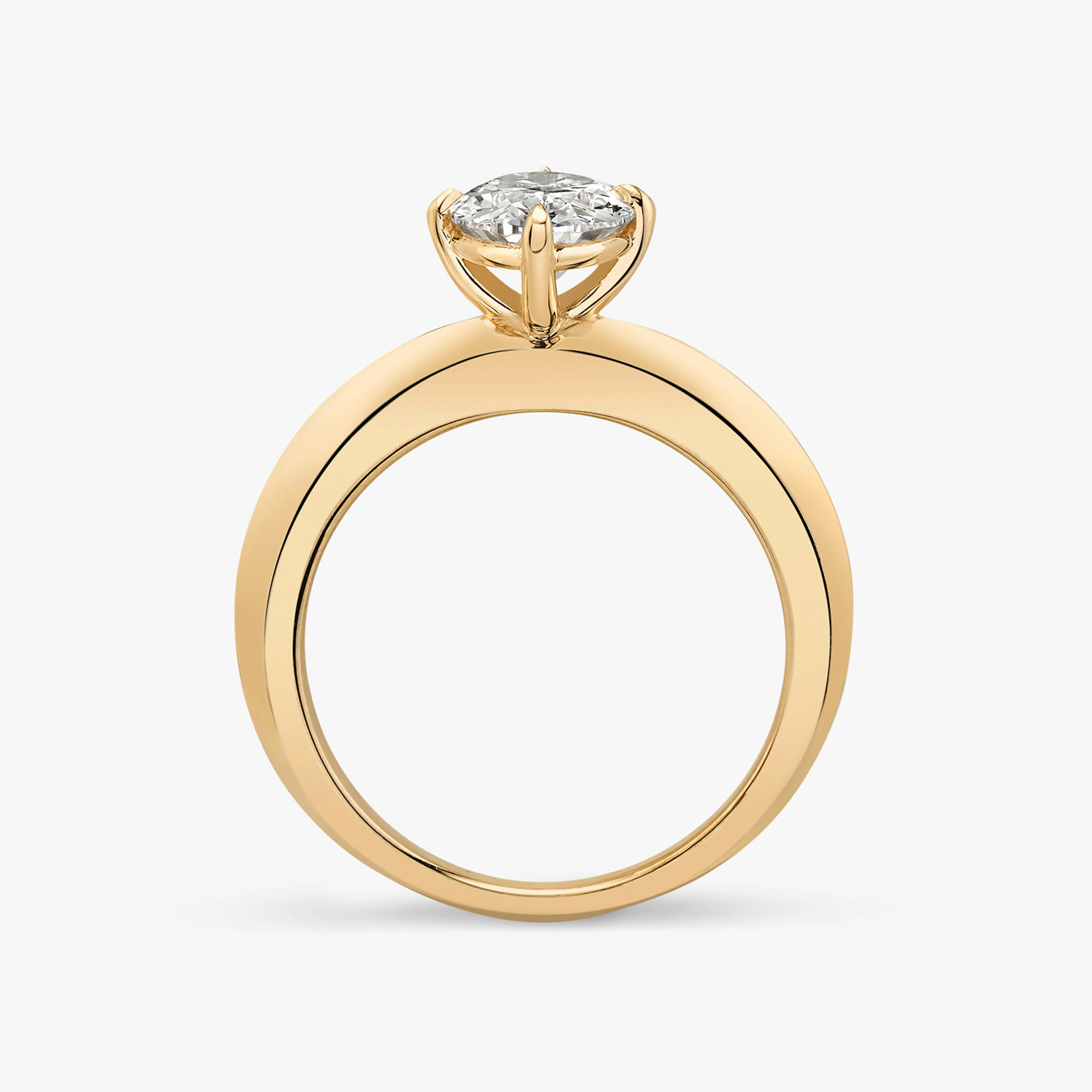 The Curator | Oval | 14k | 14k Rose Gold | Band: Plain | Diamond orientation: vertical | Carat weight: See full inventory