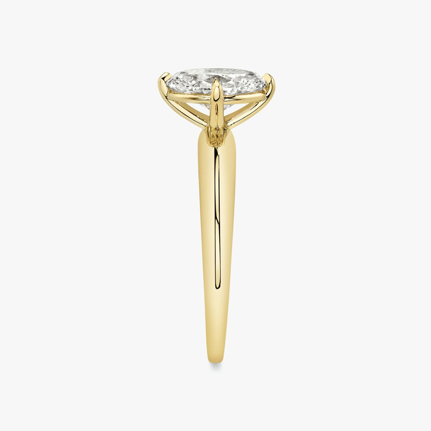 The Curator | Oval | 18k | 18k Yellow Gold | Band: Plain | Diamond orientation: vertical | Carat weight: See full inventory