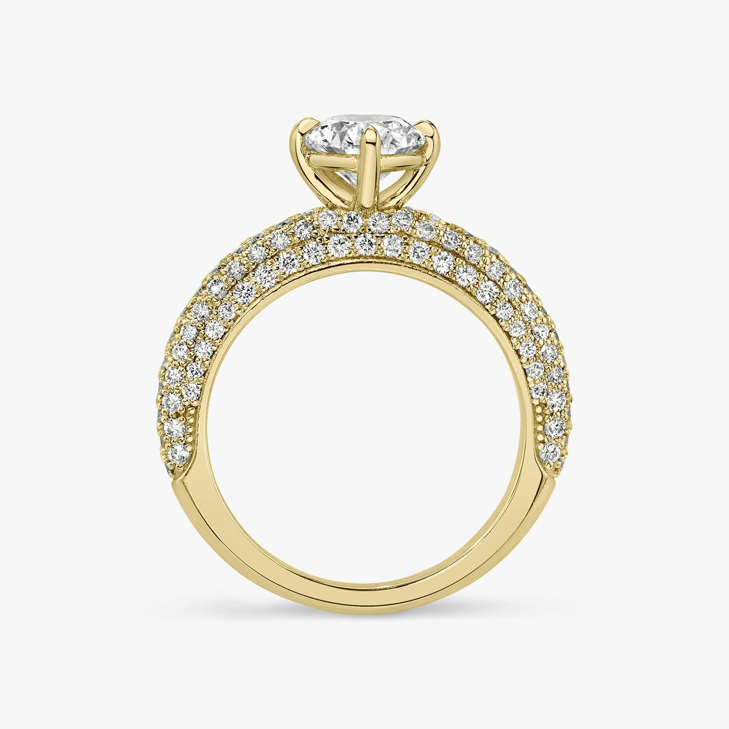 The Curator | Oval | 18k | 18k Yellow Gold | Band: Pavé | Diamond orientation: vertical | Carat weight: See full inventory