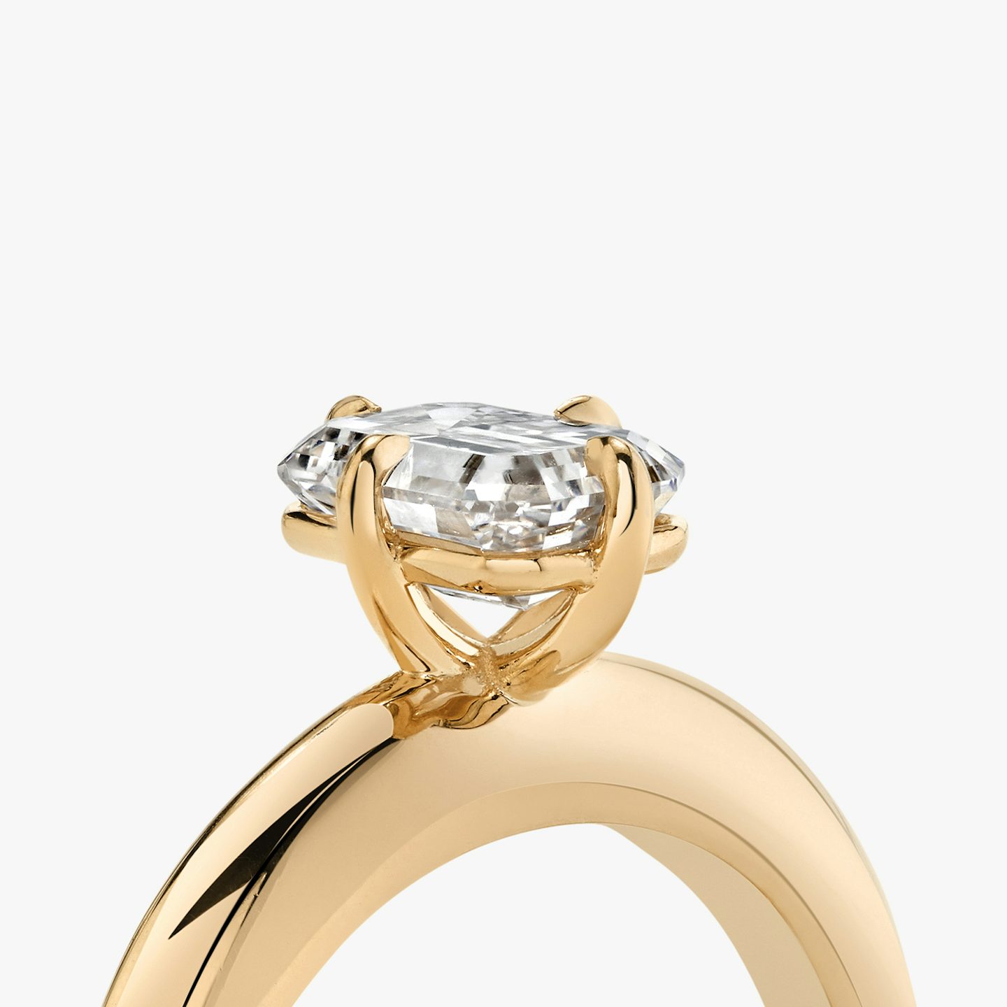 The Curator | Emerald | 14k | 14k Rose Gold | Band: Plain | Diamond orientation: vertical | Carat weight: See full inventory