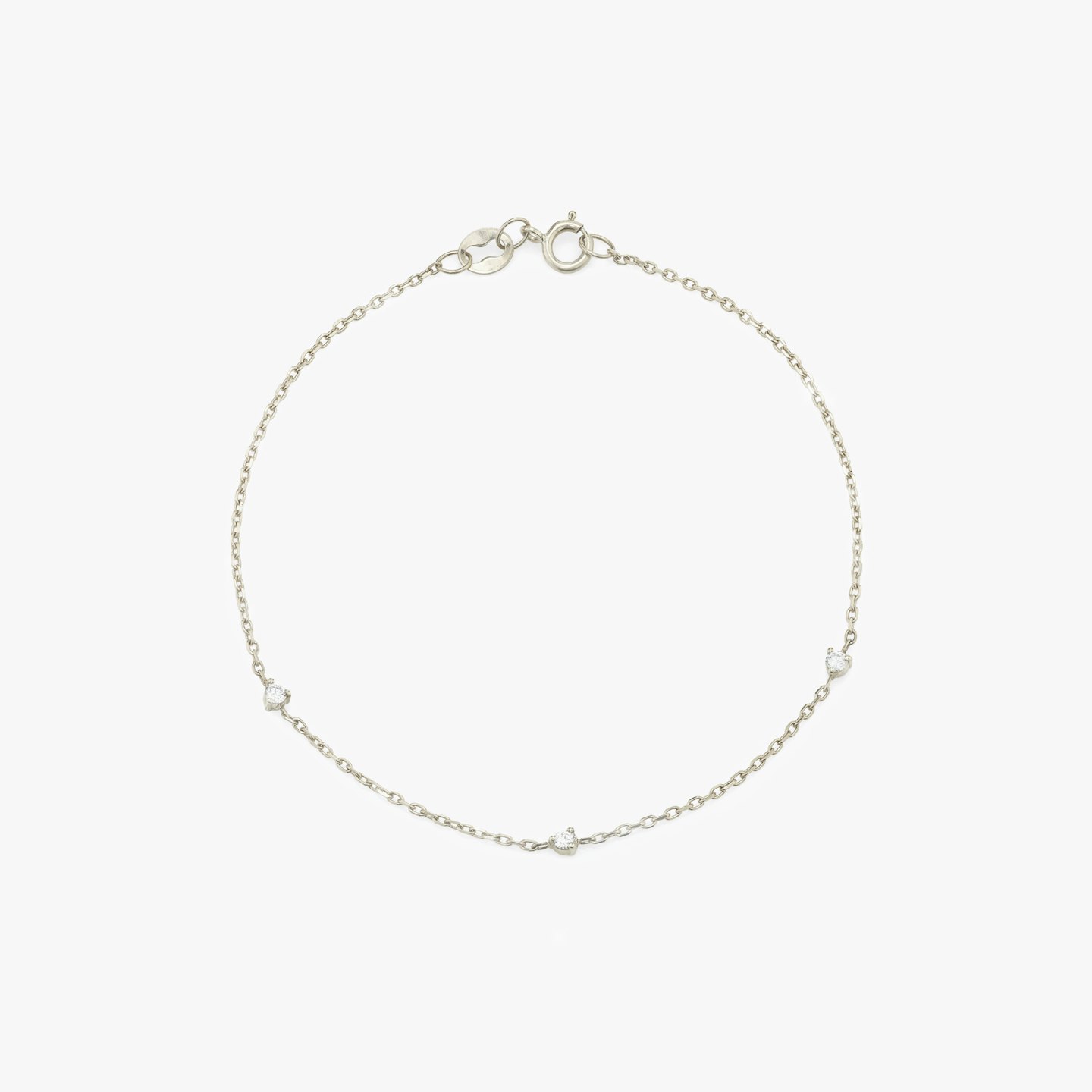 Tiny Diamond Station Bracelet Closeup image of Tiny Diamond Station Bracelet