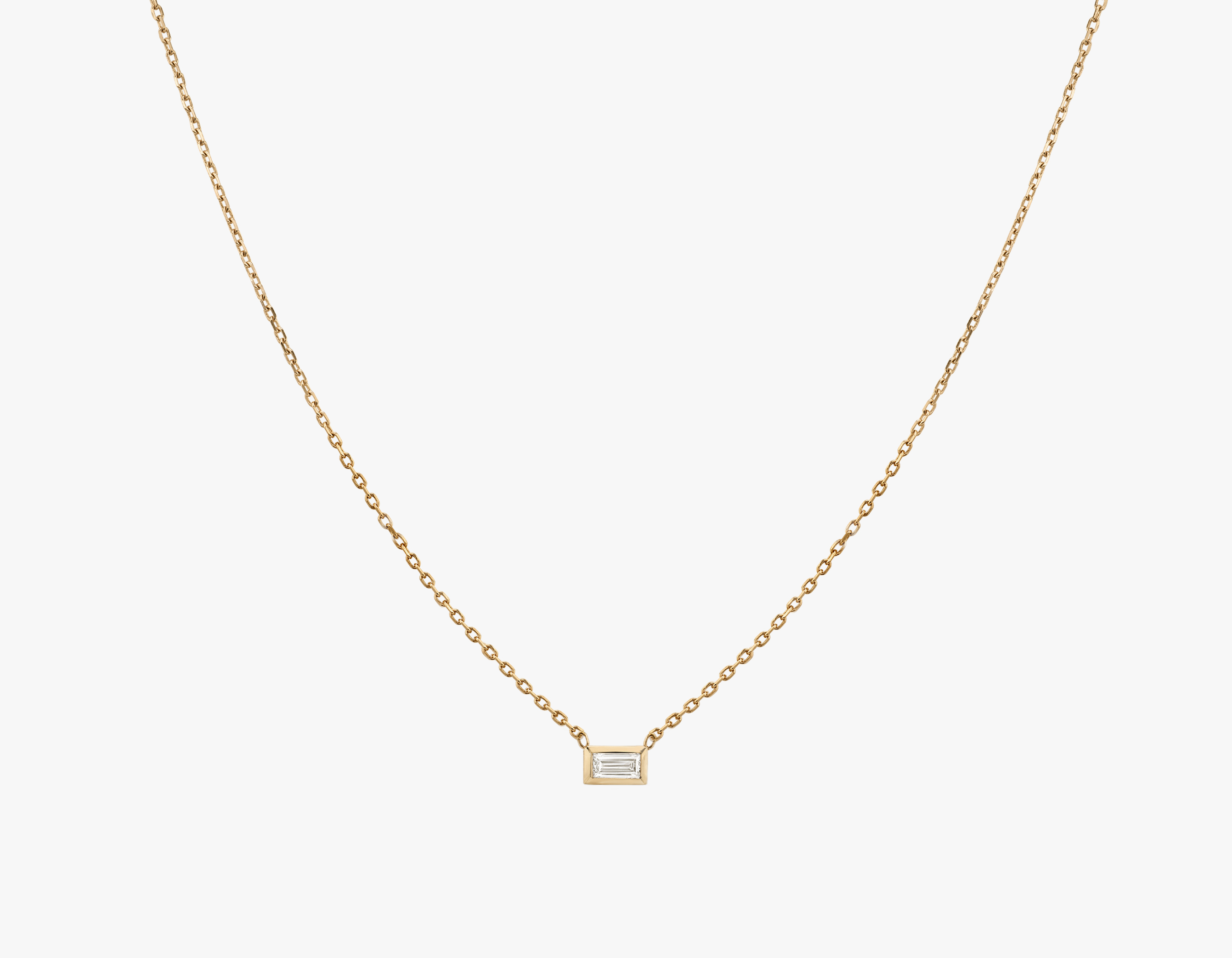 Knife-Edge Bezel Necklace | Sustainably 