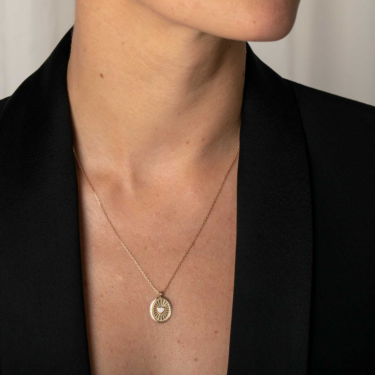 Inner Fire Necklace Sustainably Created Trillion Diamond Inner Fire Necklace Sustainably Created Trillion Diamond