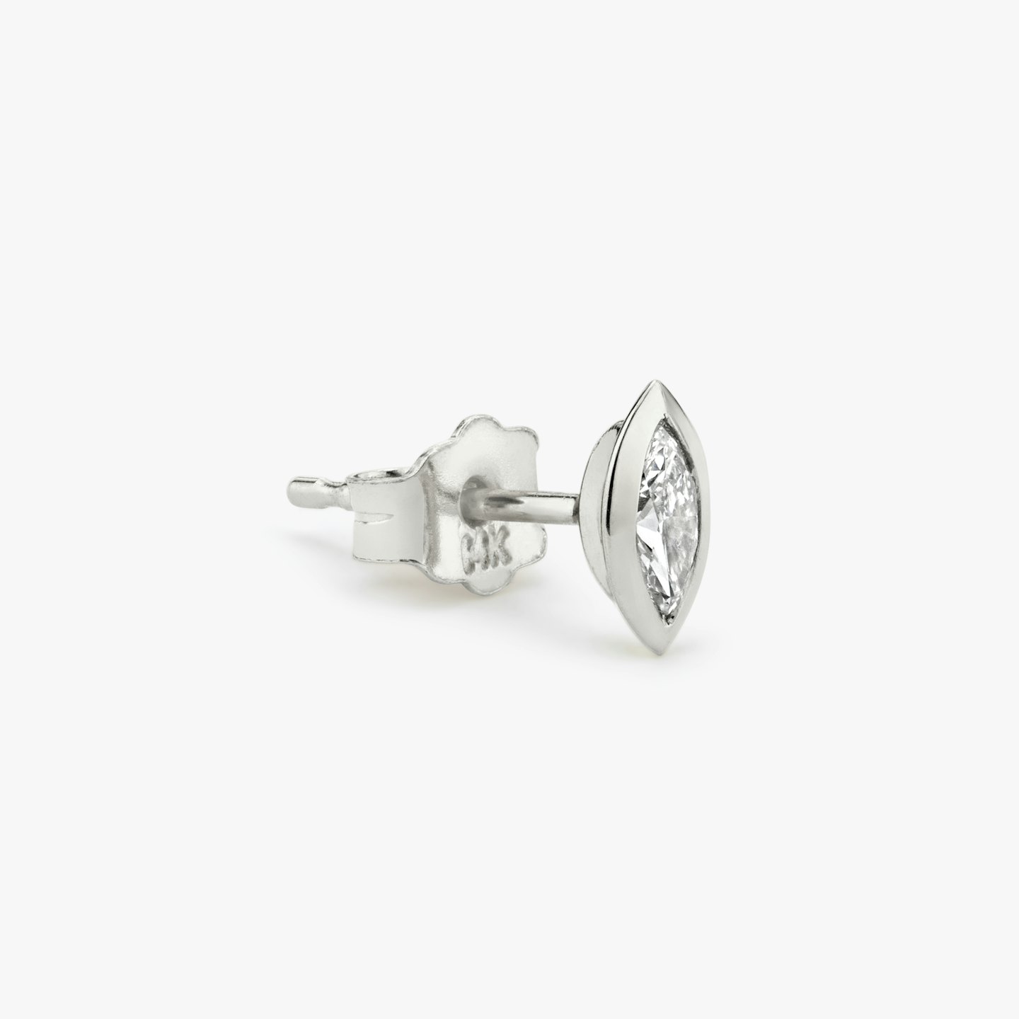 Diamond Bezel Earrings Closeup image of Diamond Bezel Earrings