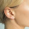 Closeup image of Diamond Bezel Earrings