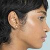 Closeup image of Diamond Bezel Earrings
