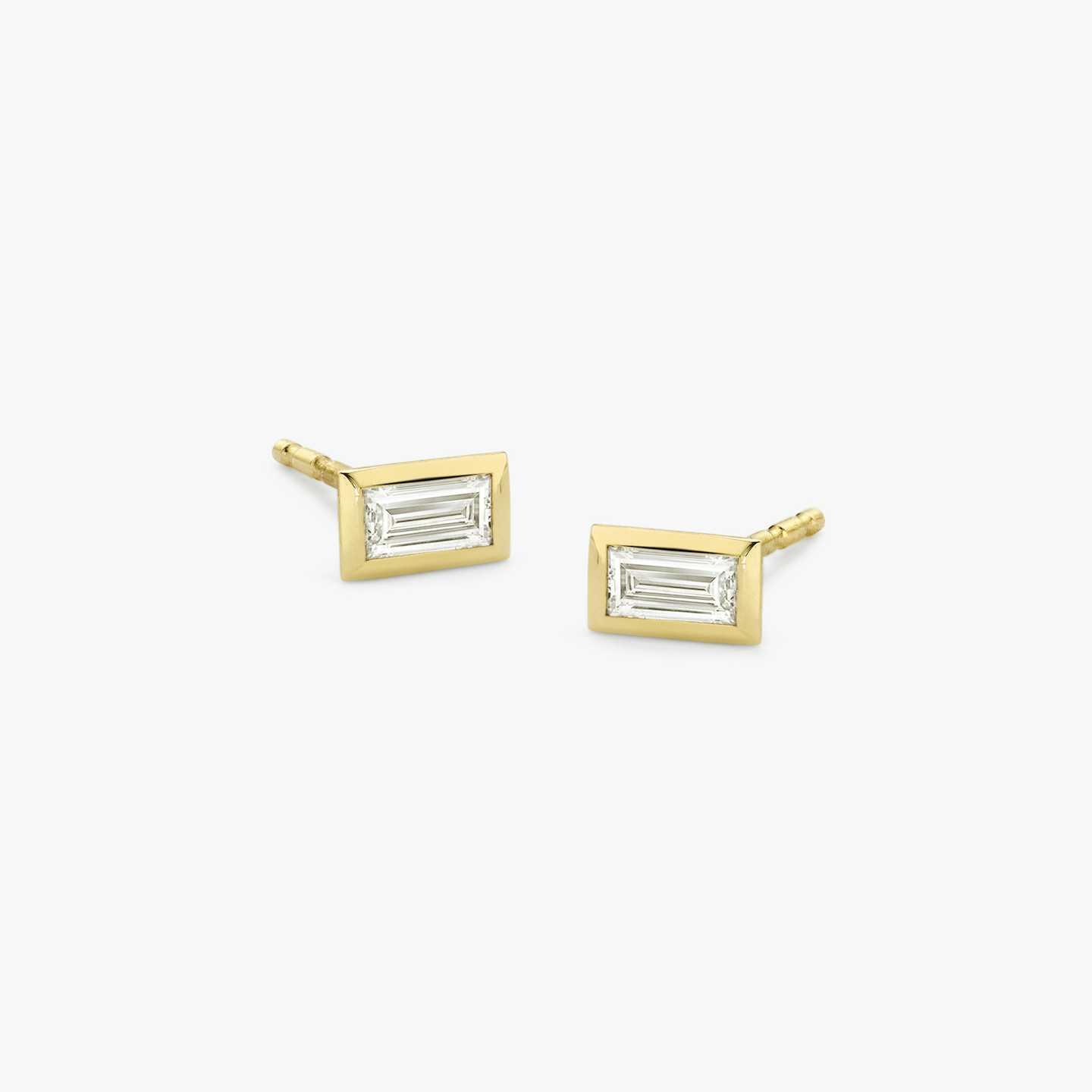 Diamond Bezel Earrings Closeup image of Diamond Bezel Earrings