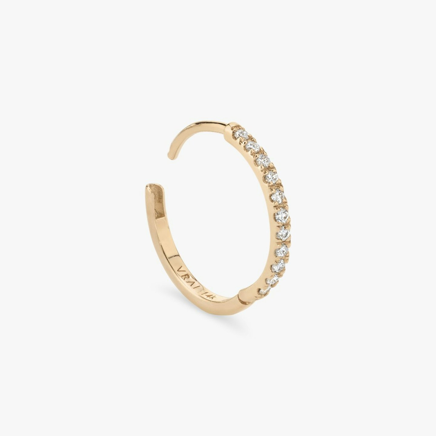 Pave Huggie Hoops Closeup image of Pave Huggie Hoops