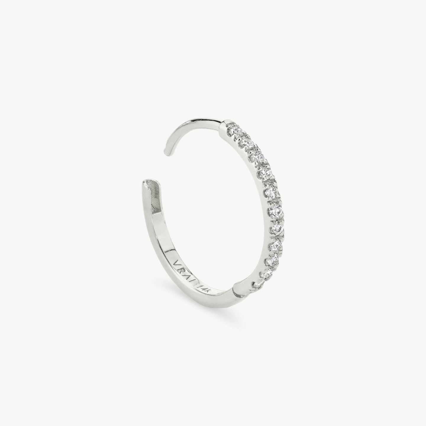 Pave Huggie Hoops Closeup image of Pave Huggie Hoops
