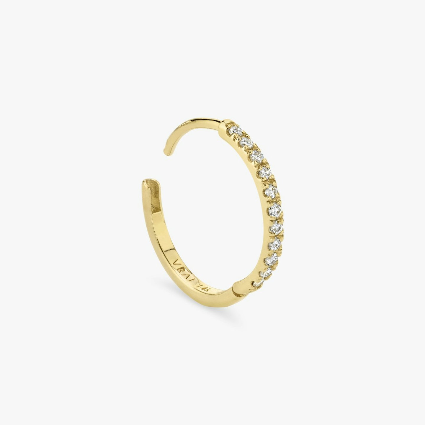 Pave Huggie Hoops Closeup image of Pave Huggie Hoops