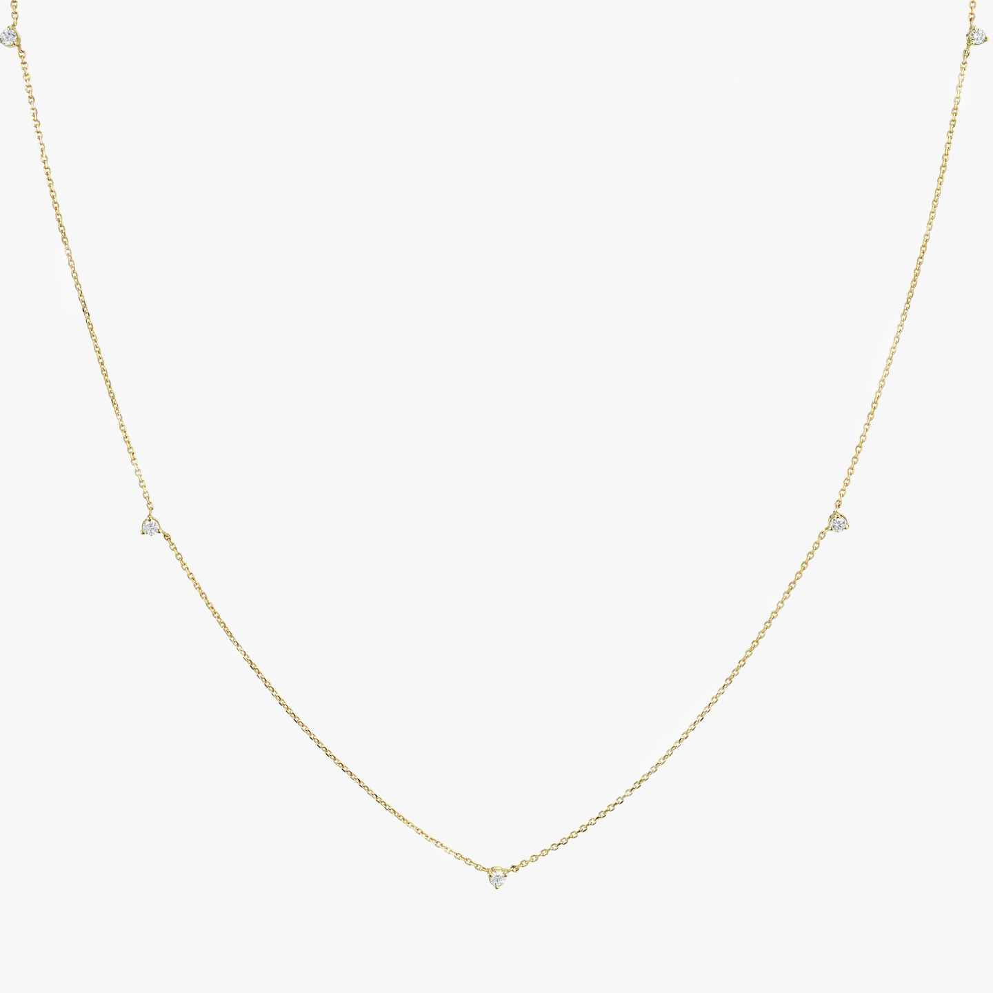 Tiny Diamond Station Necklace Closeup image of Tiny Diamond Station Necklace