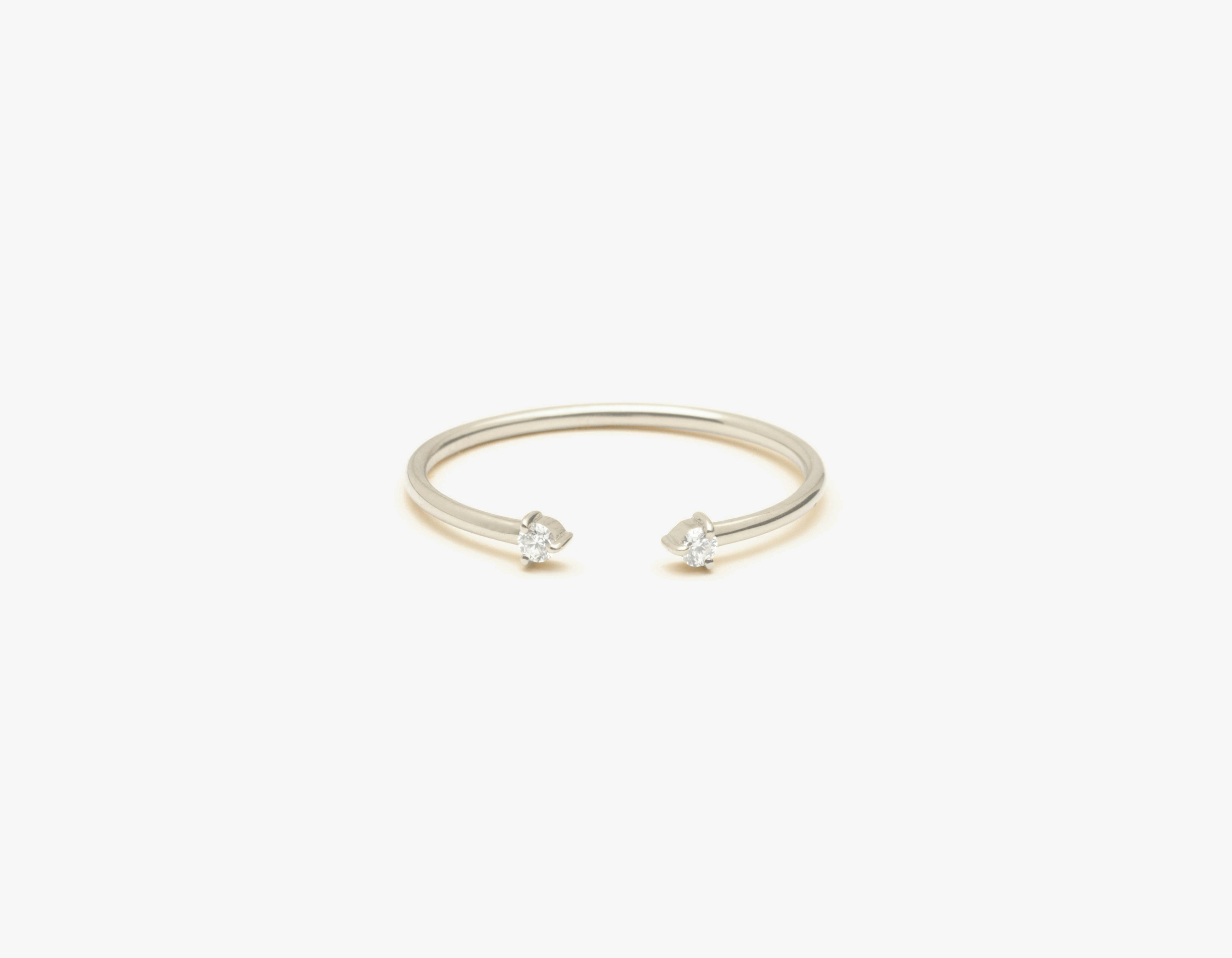 Tiny Diamond Cuff Ring