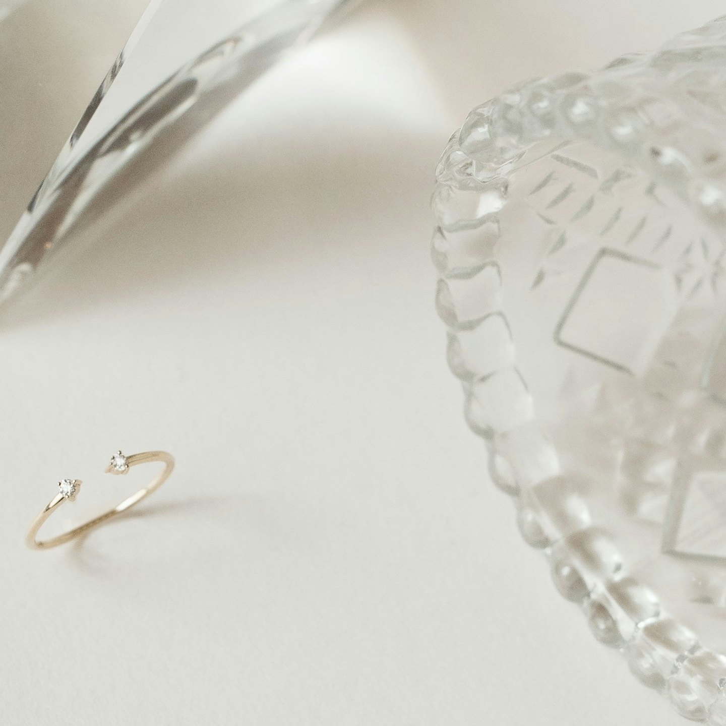 Tiny Diamond Cuff Ring Closeup image of Tiny Diamond Cuff Ring