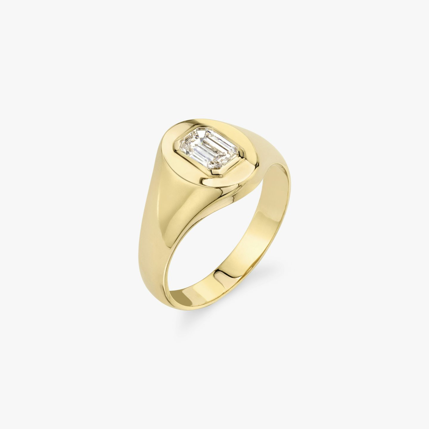 VRAI Signet Ring | Emerald | 14k | 18k Yellow Gold