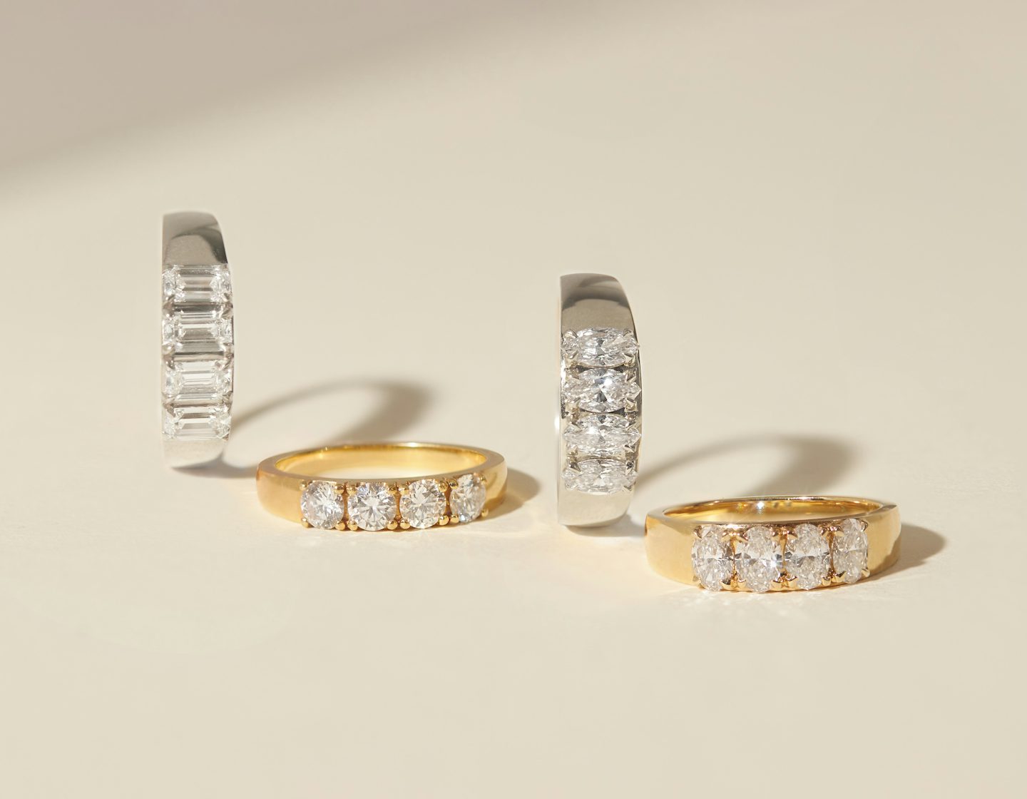 VRAI Tetrad Ring | Emerald | 14k | 18k White Gold