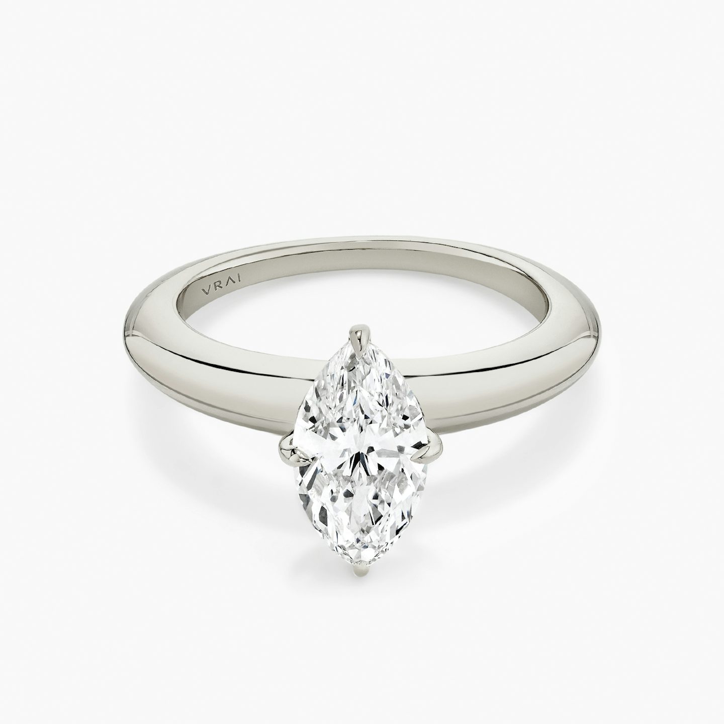 The Curator | Pavé Marquise | 18k | 18k White Gold | Band: Plain | Diamond orientation: vertical | Carat weight: See full inventory