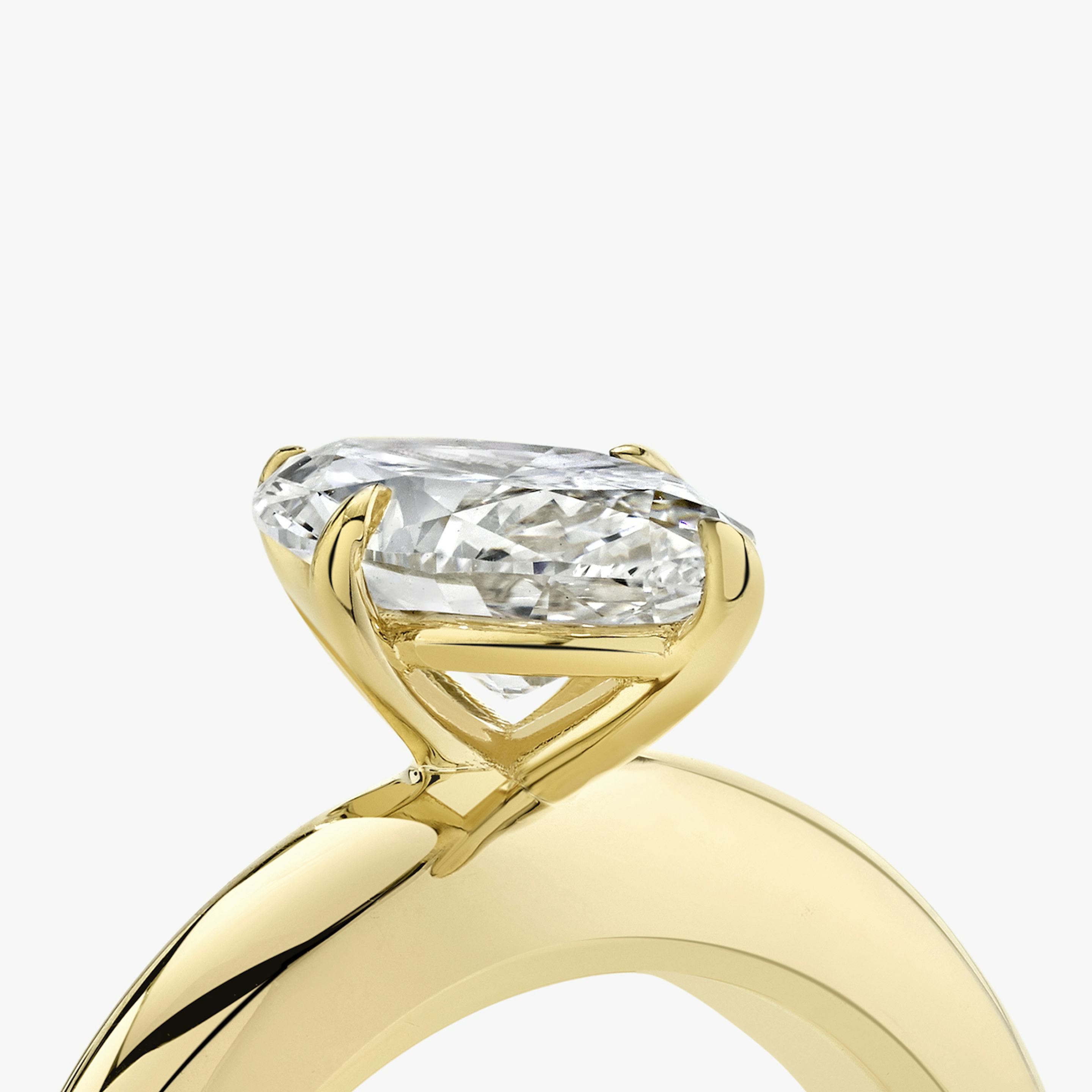 The Curator | Pavé Marquise | 18k | 18k Yellow Gold | Band: Plain | Diamond orientation: vertical | Carat weight: See full inventory