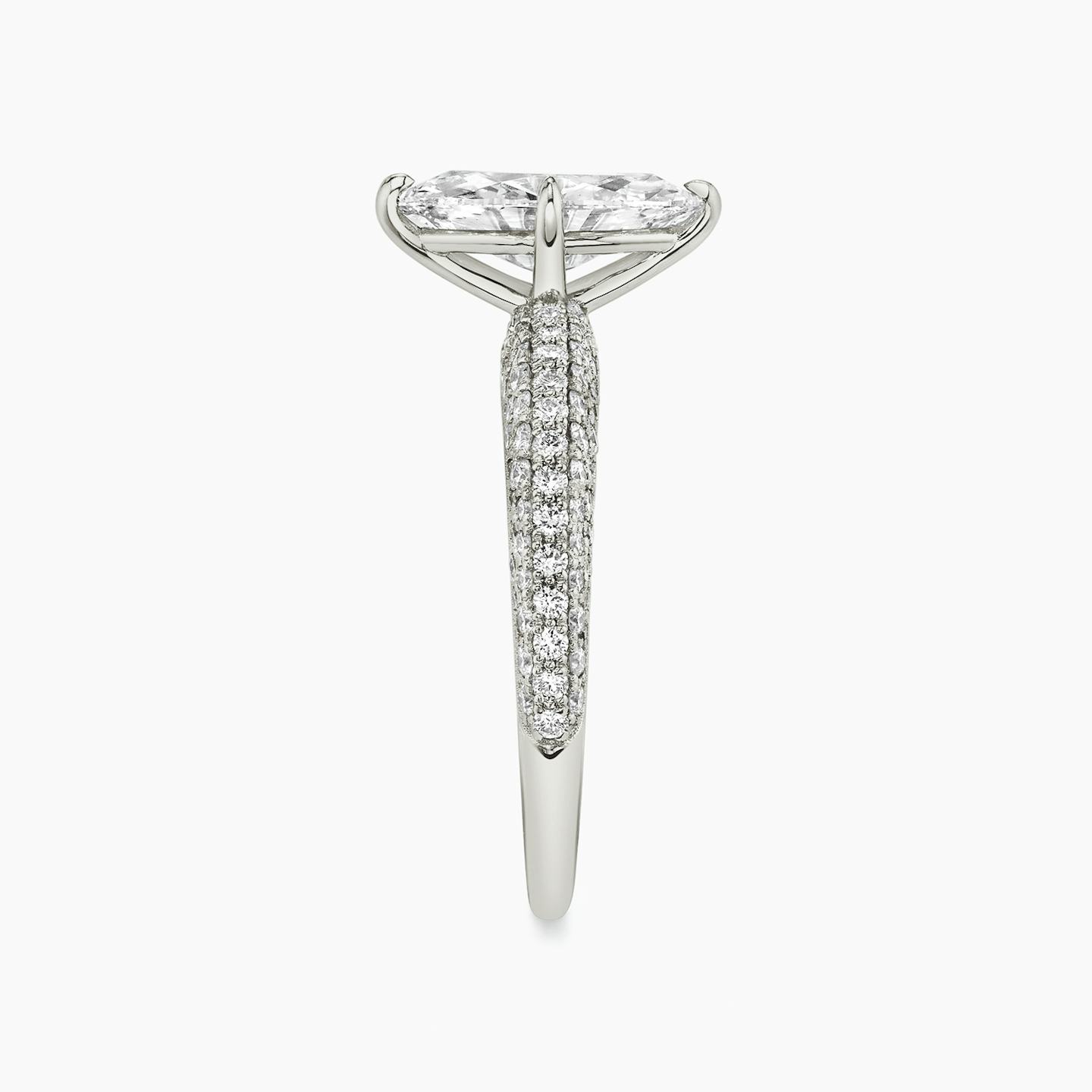 The Curator | Pavé Marquise | 18k | 18k White Gold | Band: Pavé | Diamond orientation: vertical | Carat weight: See full inventory