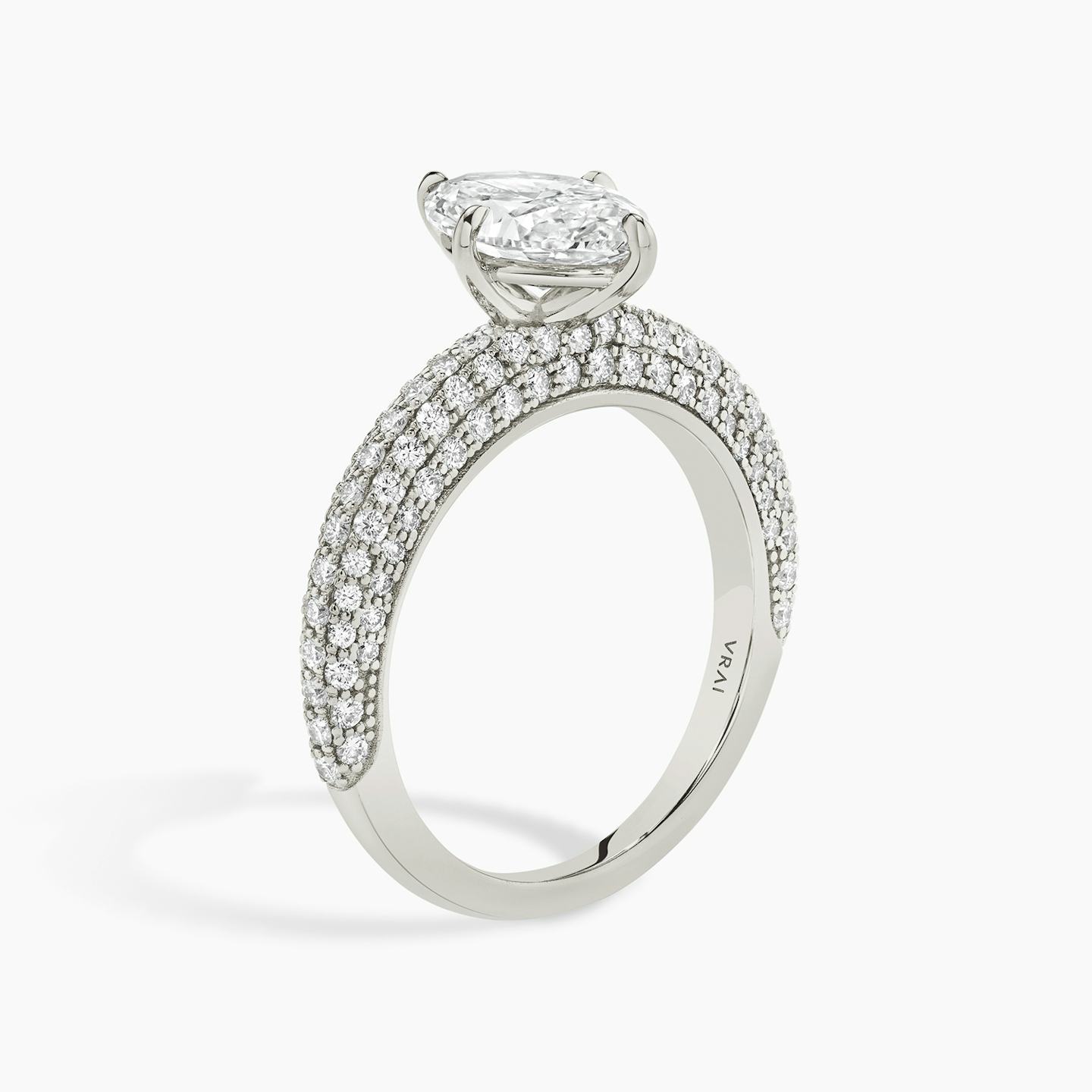 The Curator | Pavé Marquise | 18k | 18k White Gold | Band: Pavé | Diamond orientation: vertical | Carat weight: See full inventory