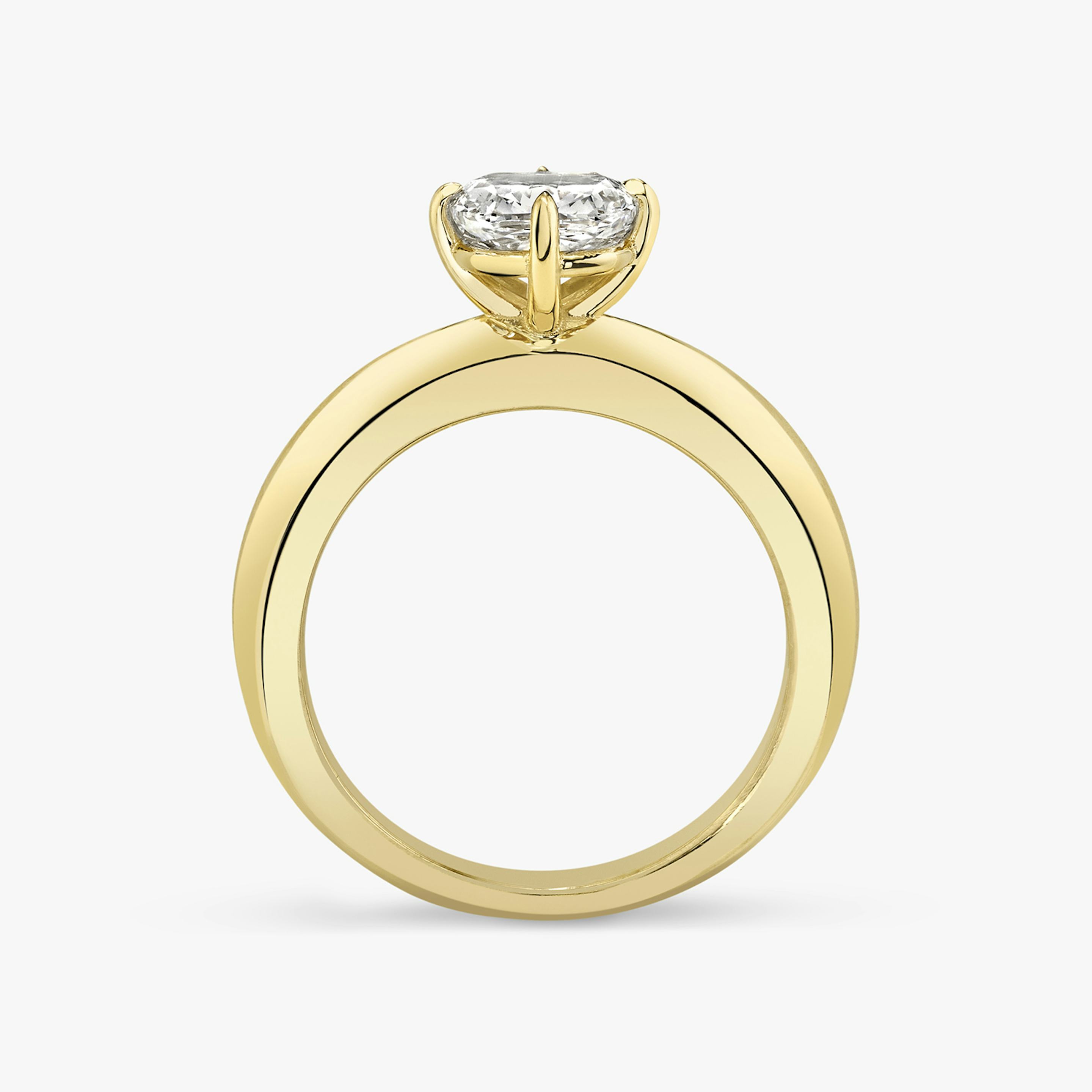 The Curator | Pavé Cushion | 18k | 18k Yellow Gold | Band: Plain | Diamond orientation: vertical | Carat weight: See full inventory