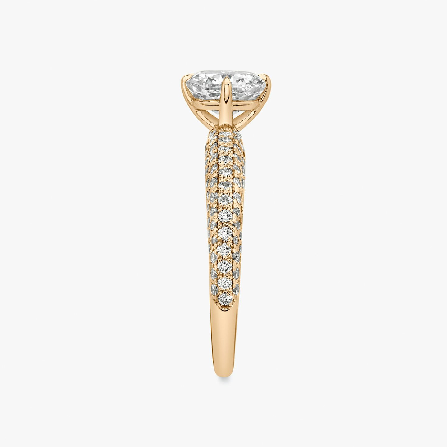 The Curator | Pavé Cushion | 14k | 14k Rose Gold | Band: Pavé | Diamond orientation: vertical | Carat weight: See full inventory
