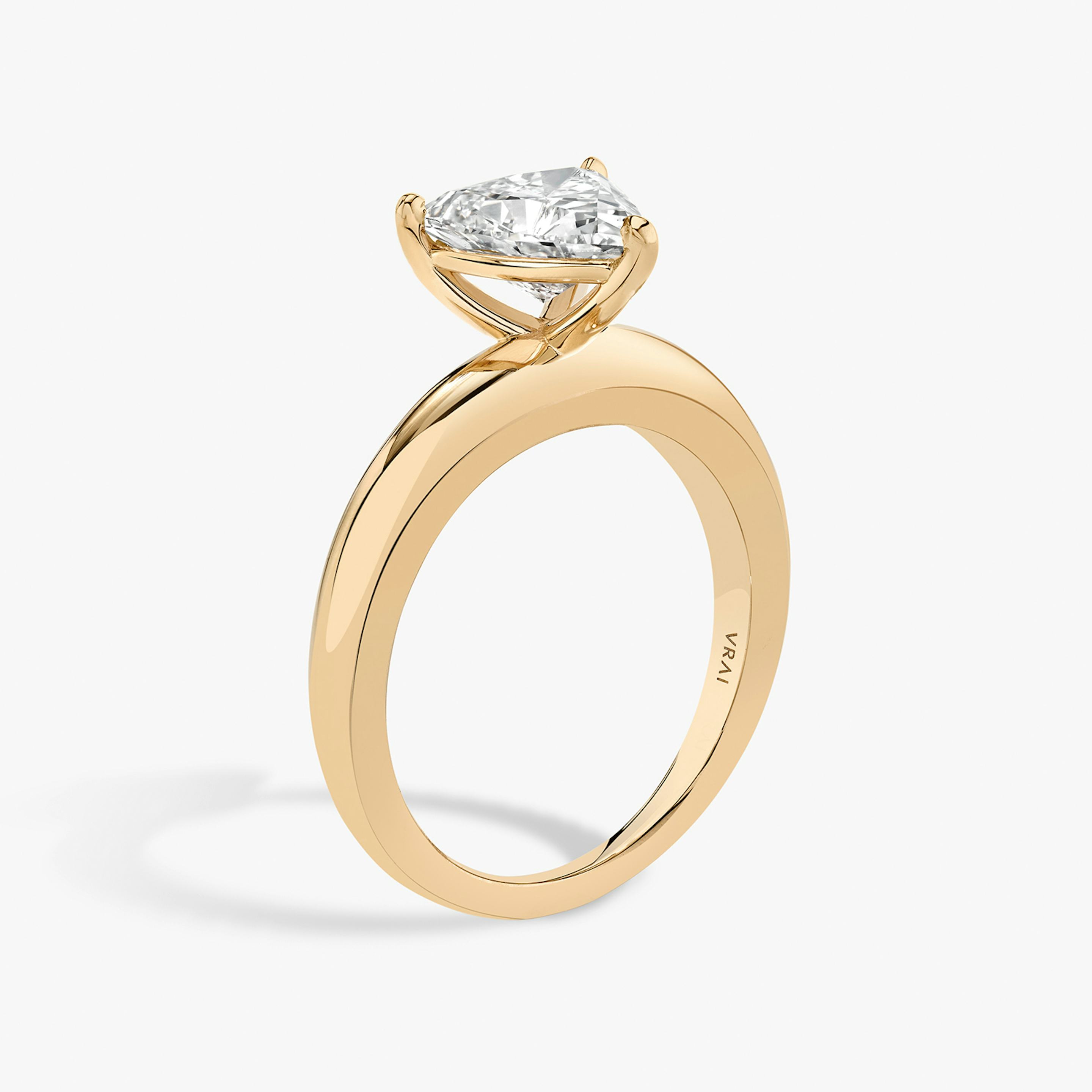 The Curator | Trillion | 14k | 14k Rose Gold | Band: Plain | Diamond orientation: vertical | Carat weight: See full inventory