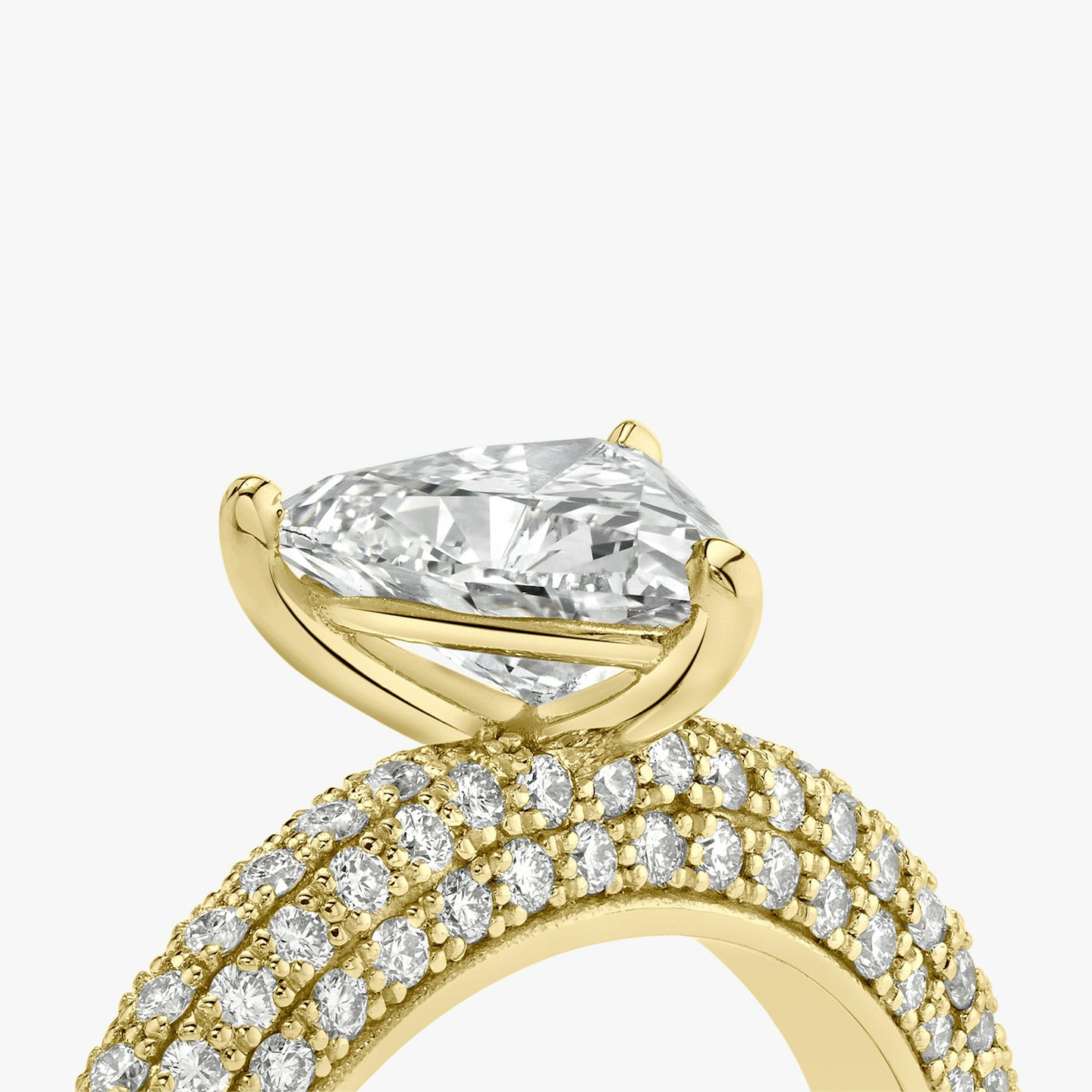 The Curator | trillion | 18k | yellow-gold | bandAccent: pave | diamondOrientation: vertical | caratWeight: other