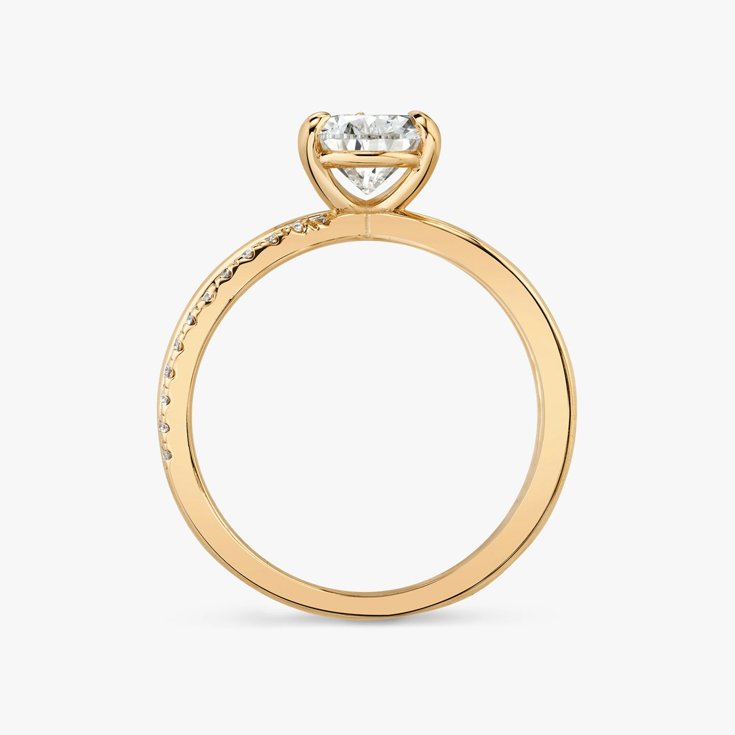 The Duet | Pear | 14k | 14k Rose Gold | Band: Pavé | Diamond orientation: vertical | Carat weight: See full inventory