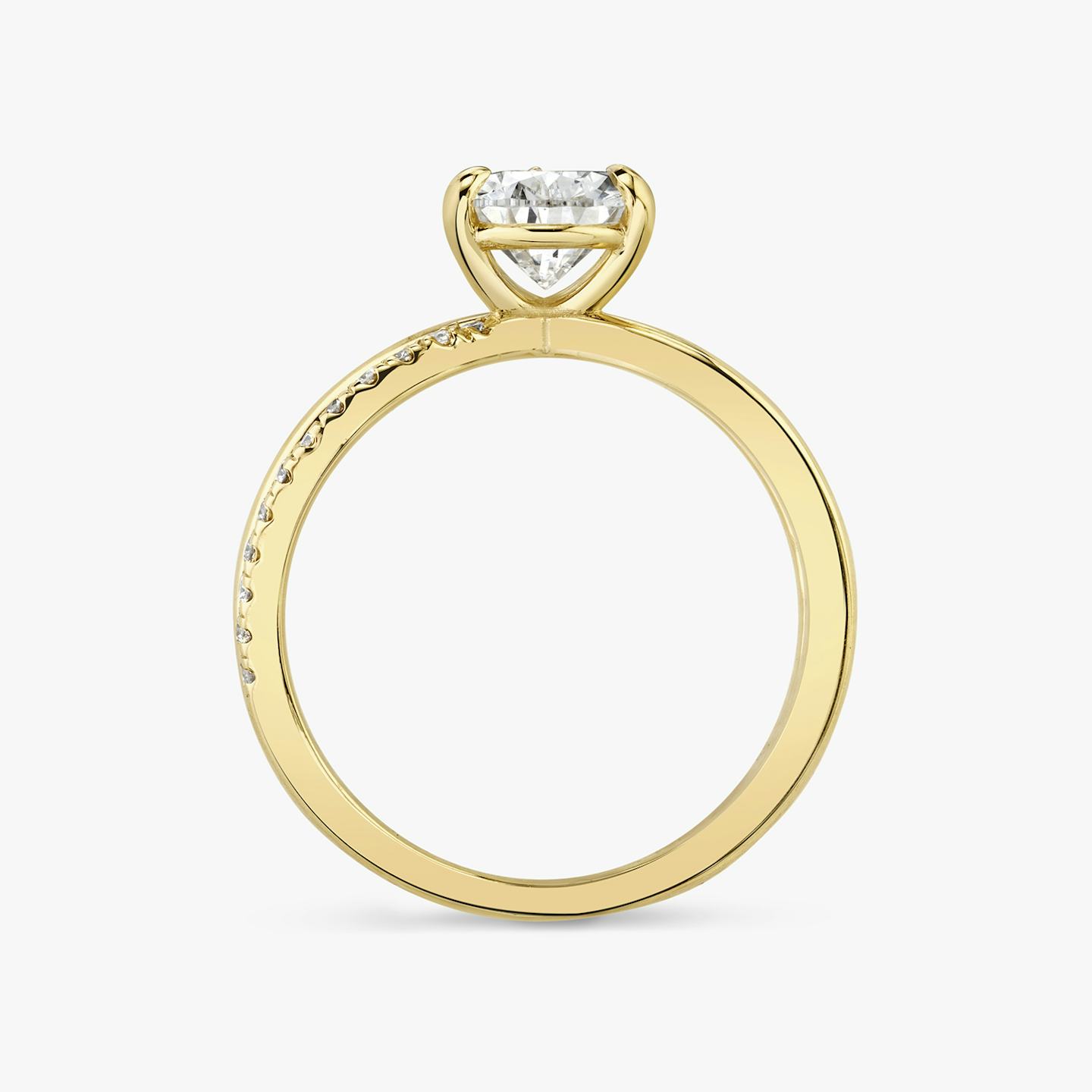 The Duet | Pear | 18k | 18k Yellow Gold | Band: Pavé | Diamond orientation: vertical | Carat weight: See full inventory