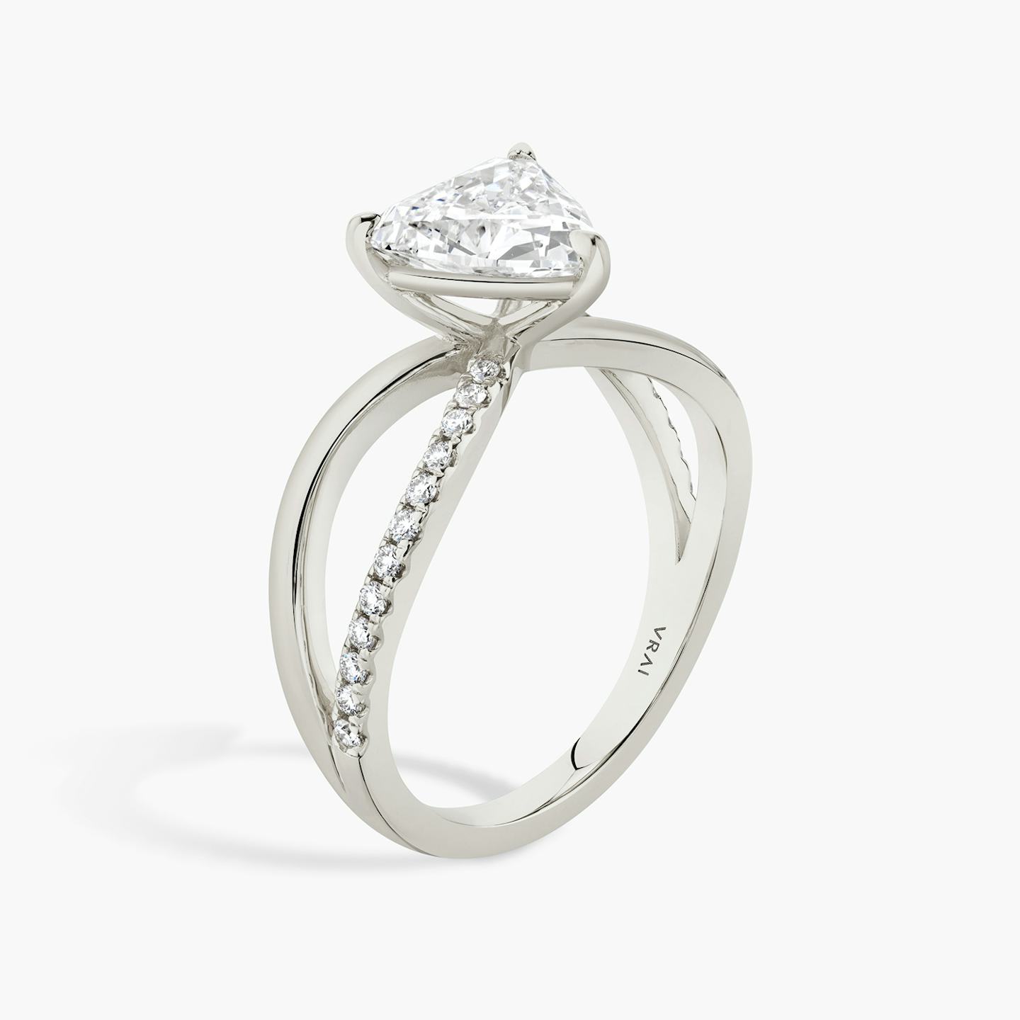 The Duet | Trillion | 18k | 18k White Gold | Band: Pavé | Diamond orientation: vertical | Carat weight: See full inventory
