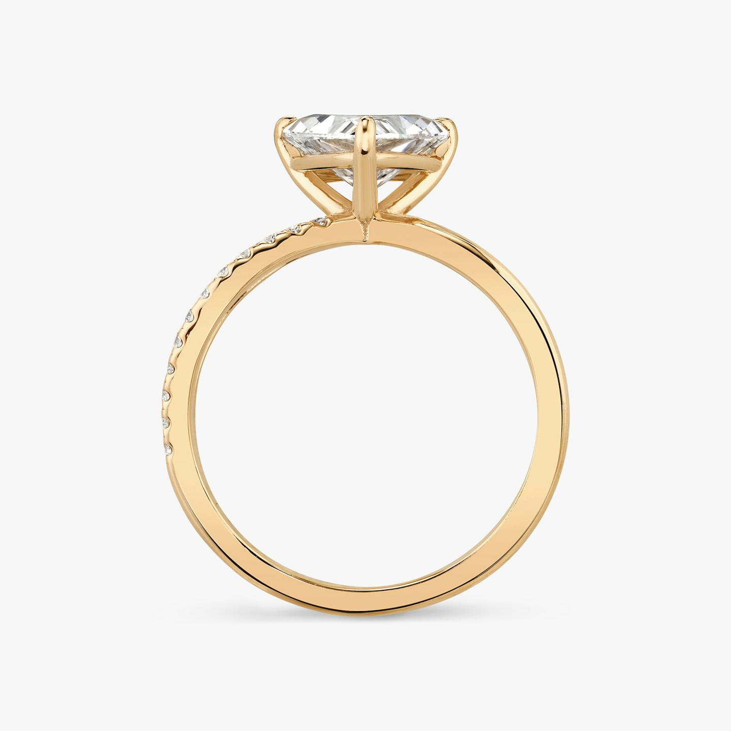 The Duet | Trillion | 14k | 14k Rose Gold | Band: Pavé | Diamond orientation: vertical | Carat weight: See full inventory